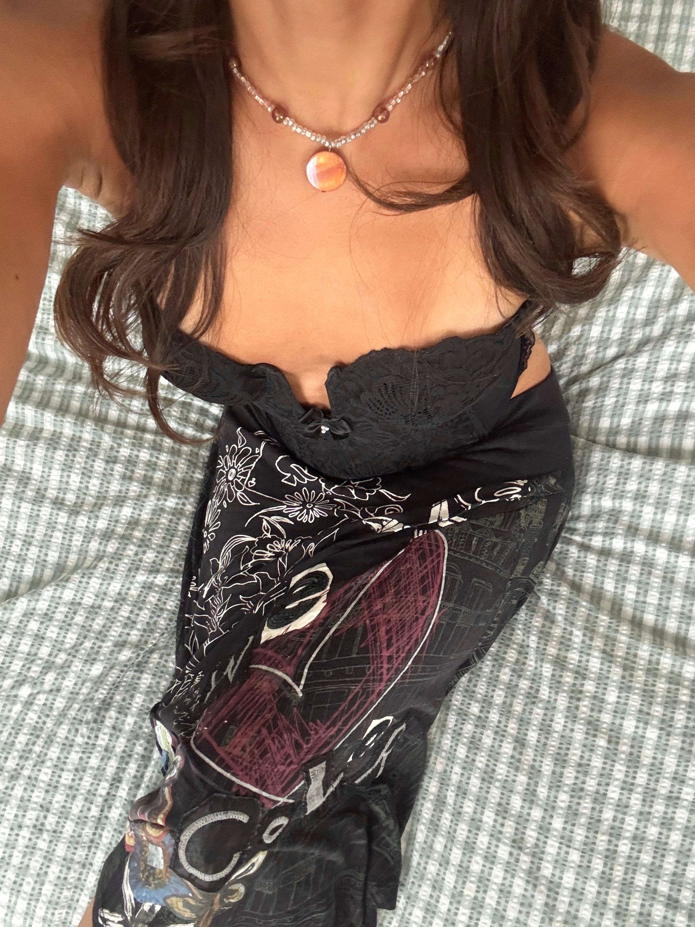 Vintage Y2K Apricot Glow Necklace