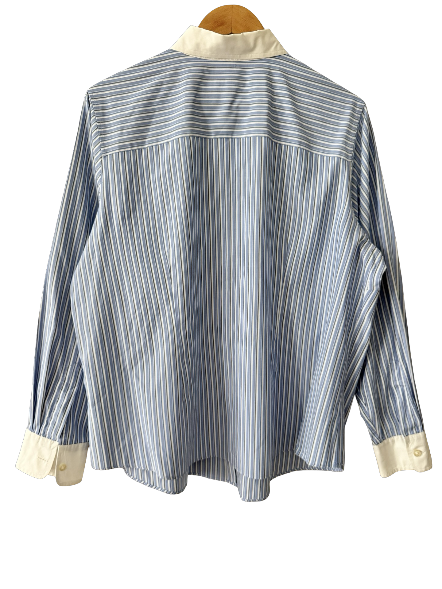 Vintage Y2K Bluebell Stripe Button-Up (XL)