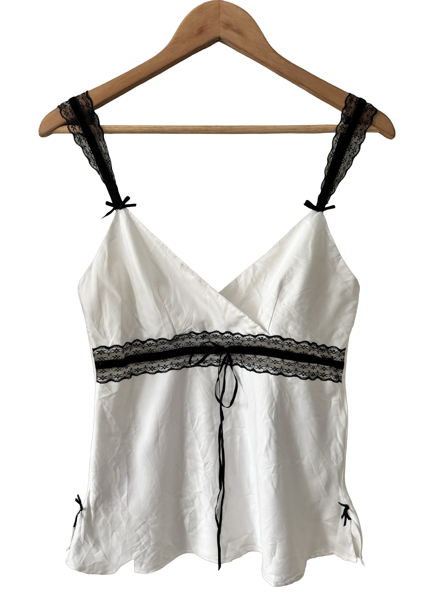 Vintage 90s French Tuxedo Lace Cami (S)