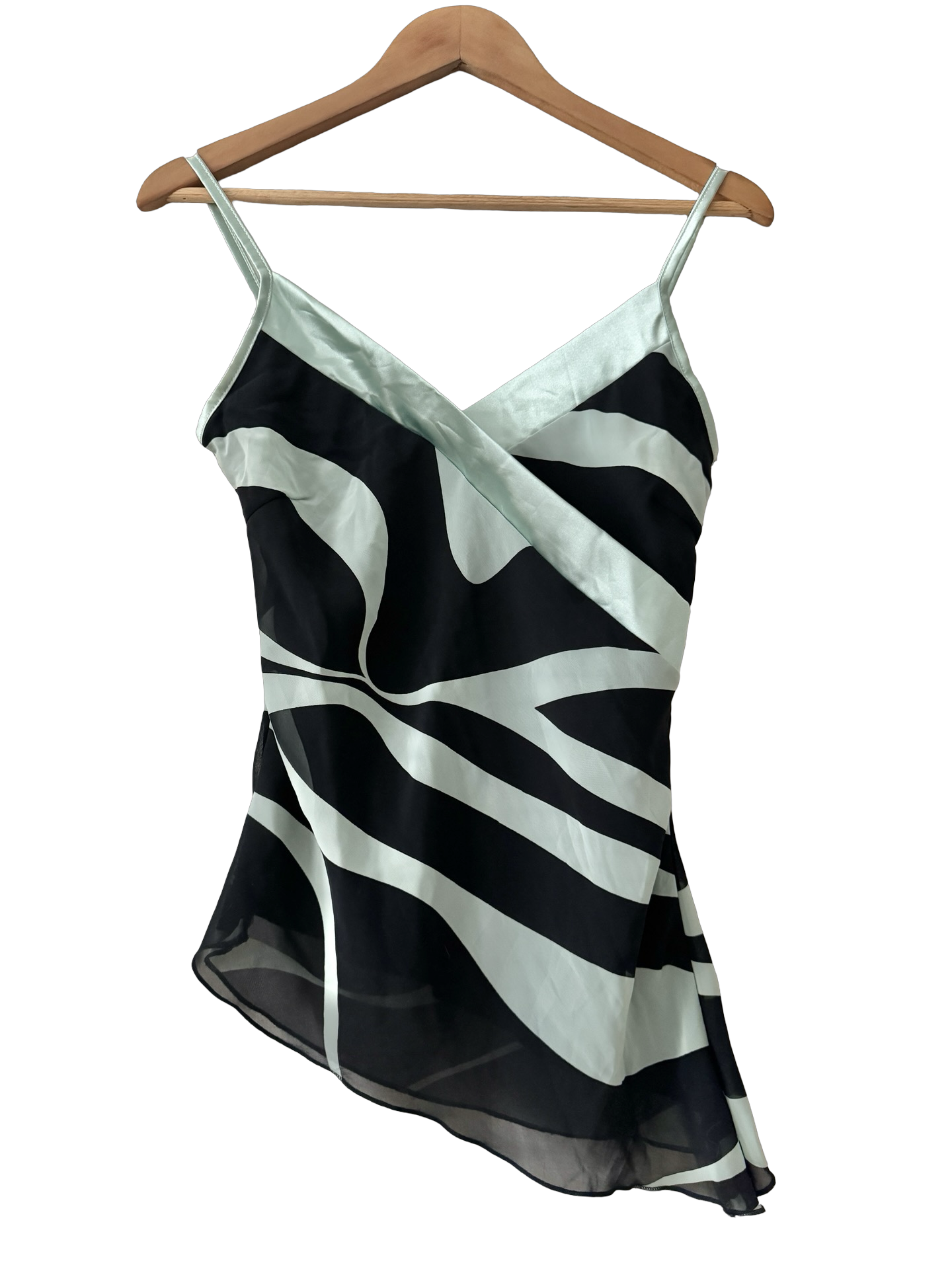 Vintage Y2K Seafoam After Dark Asymmetrical Top (M)
