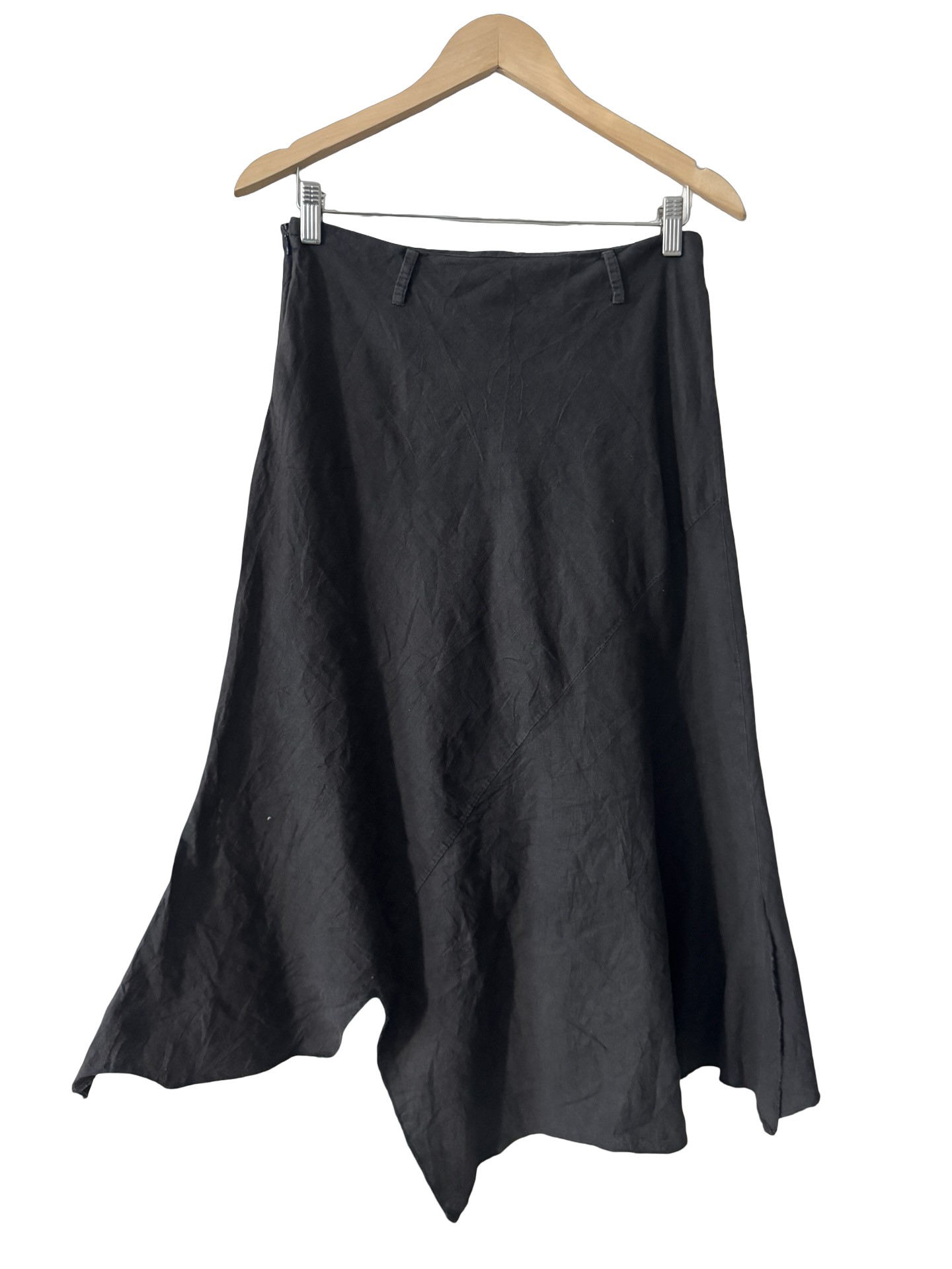 Vintage 90s Midnight Poetry Crochet Midi Skirt (S)