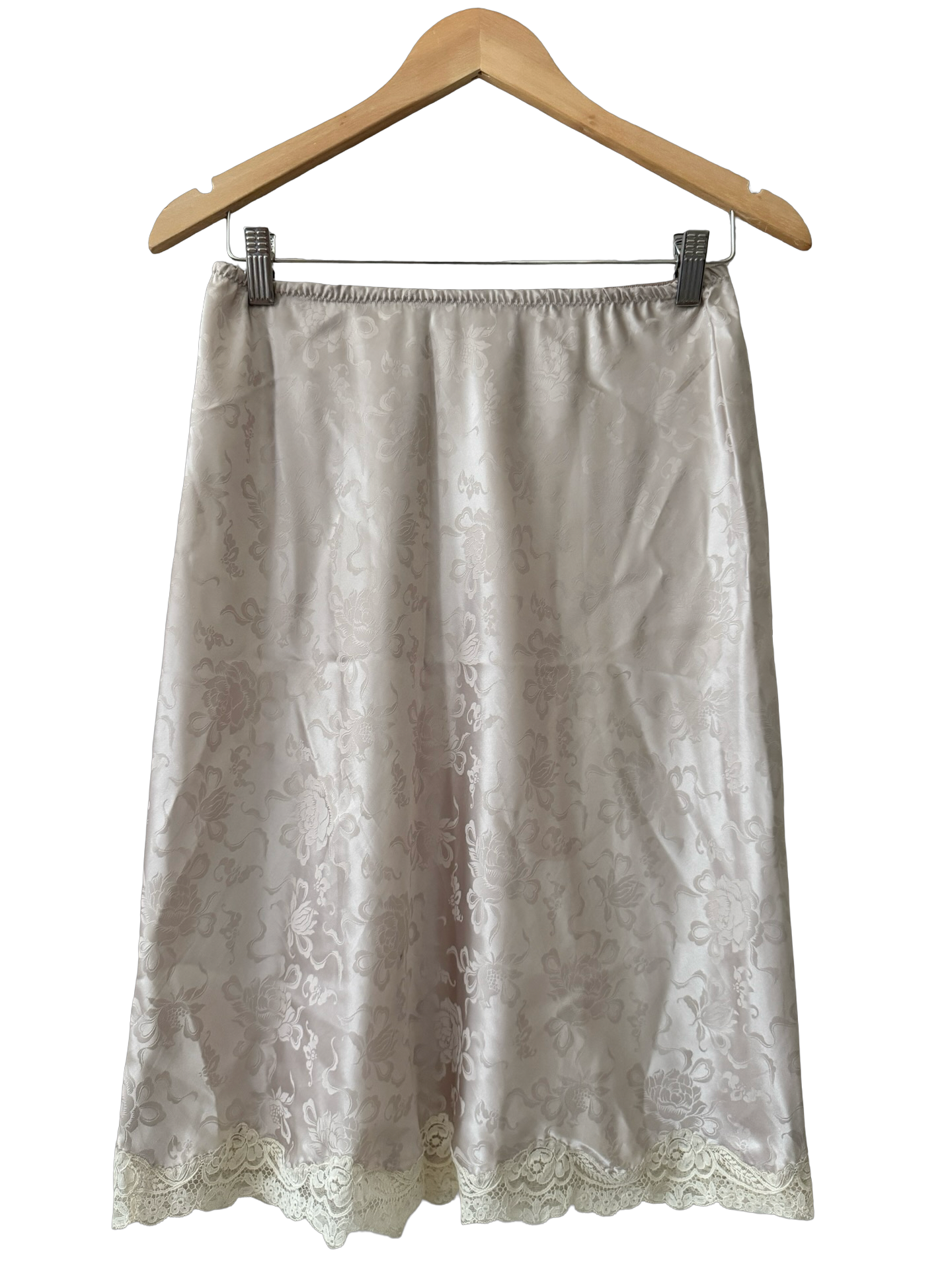 Vintage Christian Dior Embossed Midi Slip Skirt (S/M)