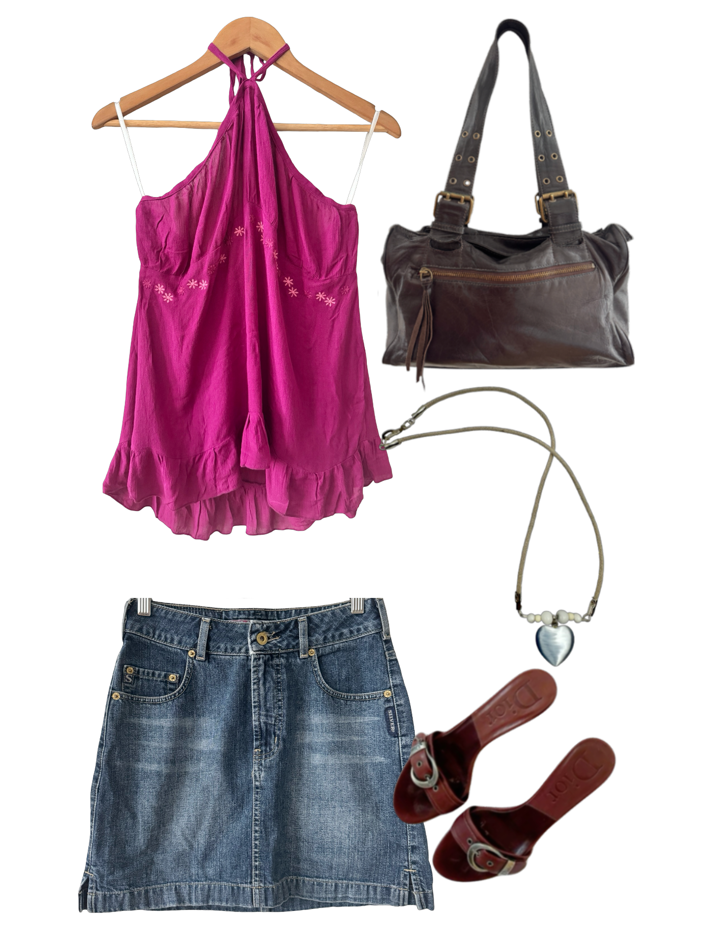 Vintage Y2K Raspberry Kiss Halter (XL)