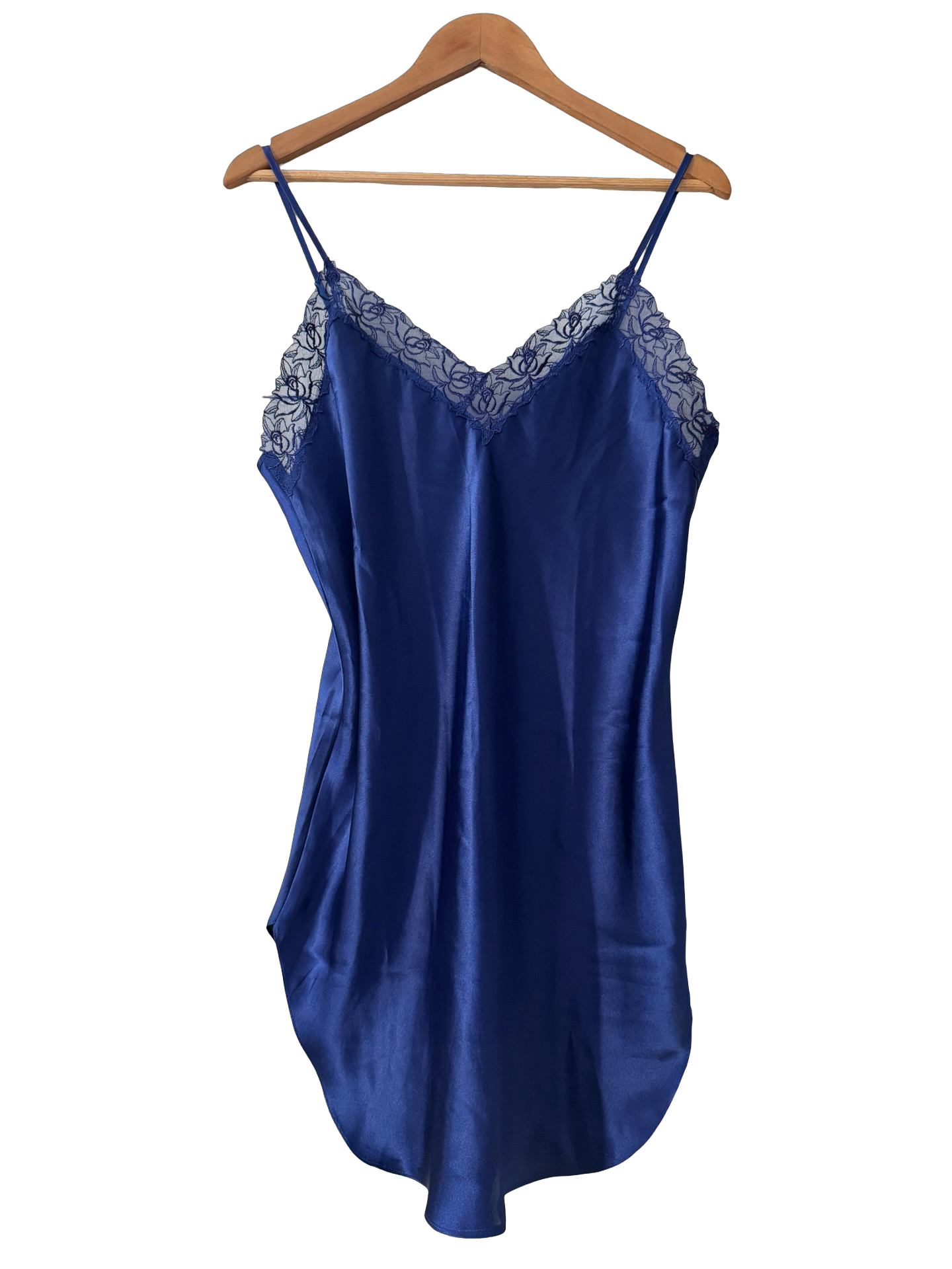 Vintage Y2K Electric Blue After-dark Slip Dress (L)