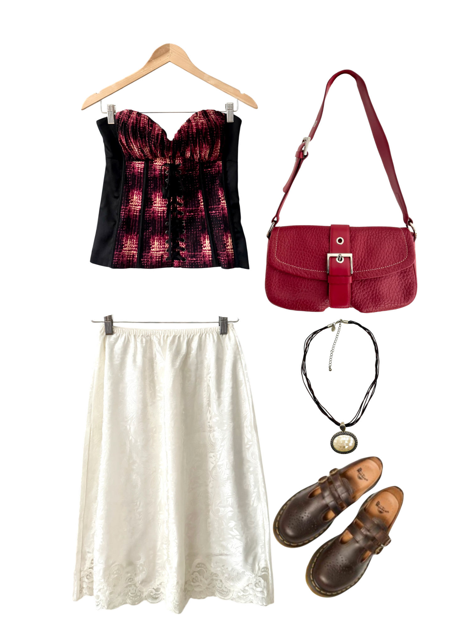 Vintage Y2K BEBE Lace Up Sweetheart Top (S)