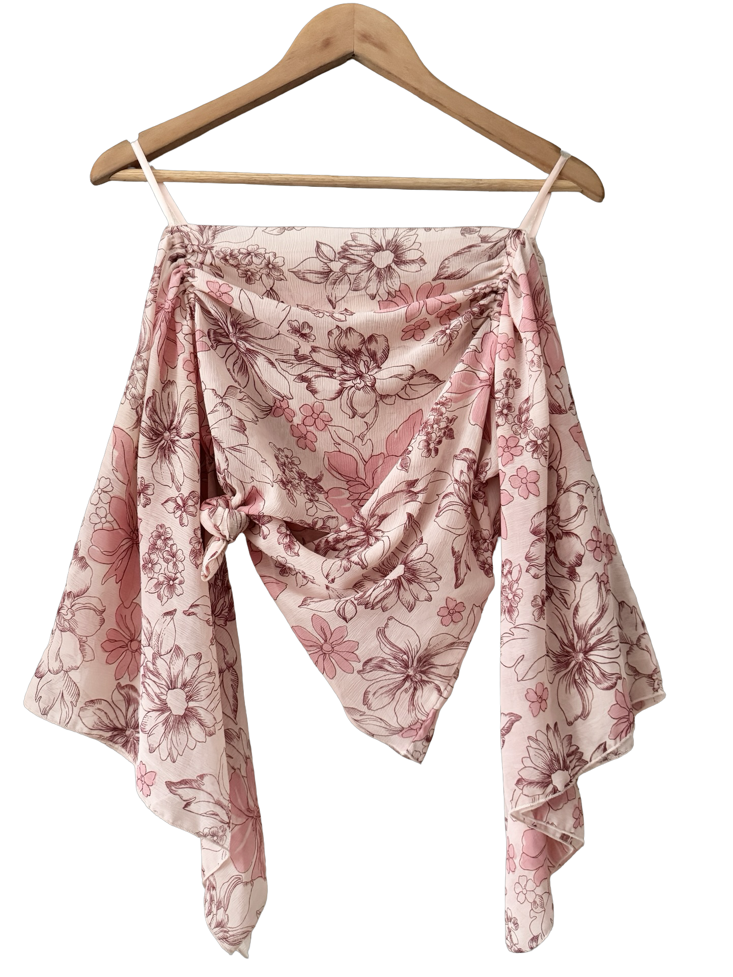 Vintage Y2K Indie Floral Flutter Top (M)