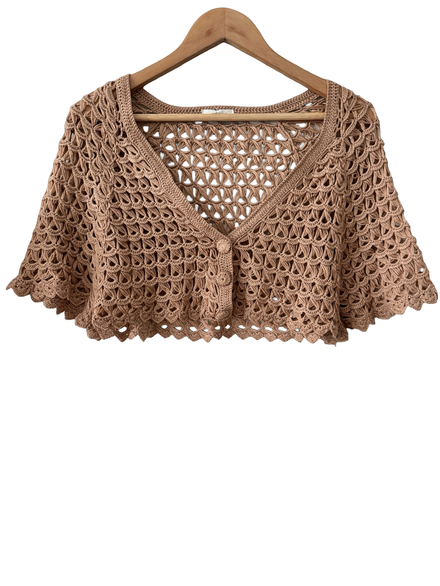 Vintage Y2K Tiny Crochet Bolero (S/M)