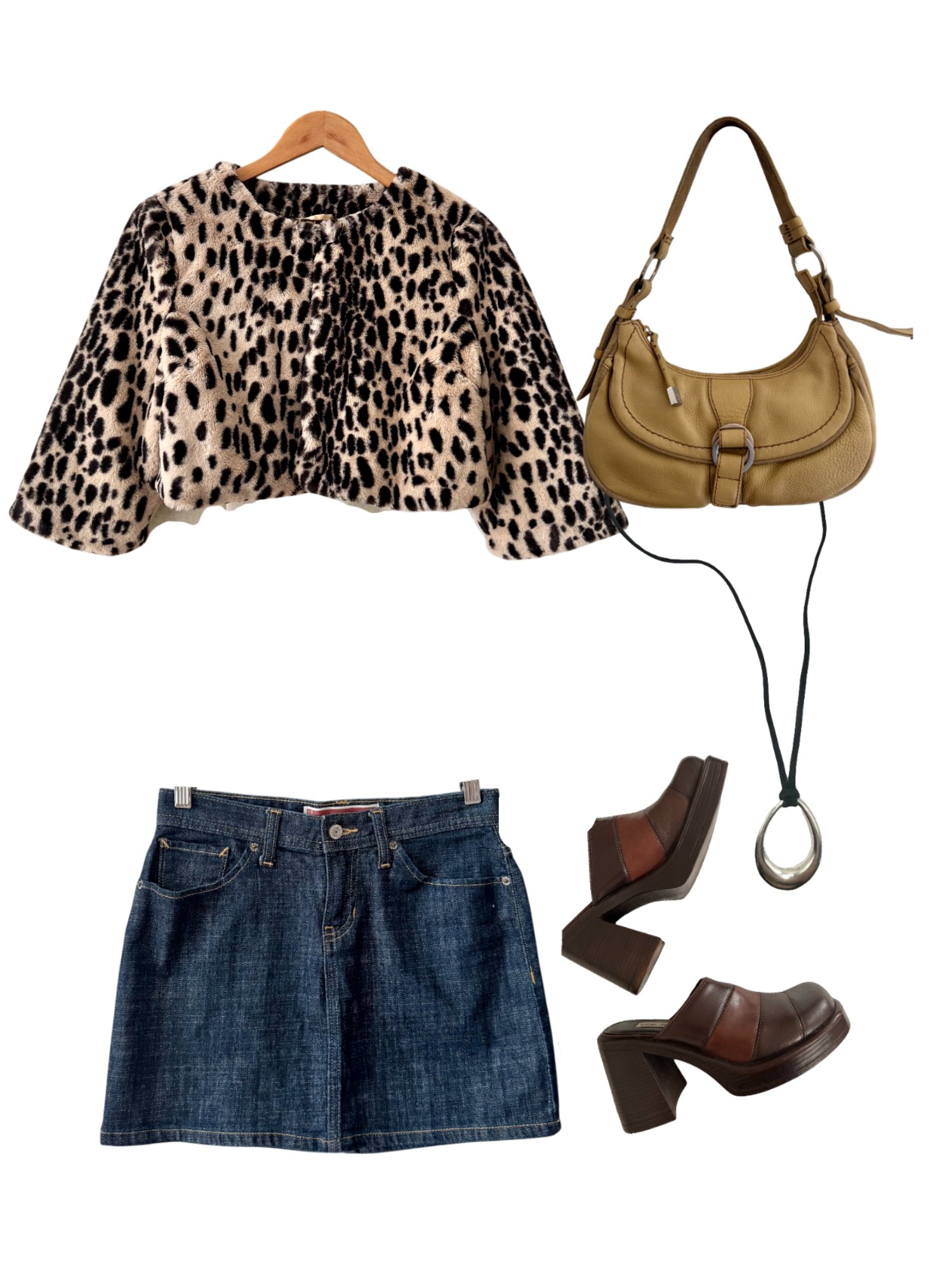 Vintage Betsey Johnson Cropped Cheetah Shrug (S)