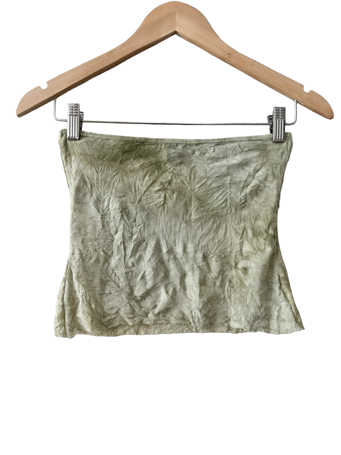 Vintage 90s F.A.N.G. Sage Crinkle Bandeau Top (S)
