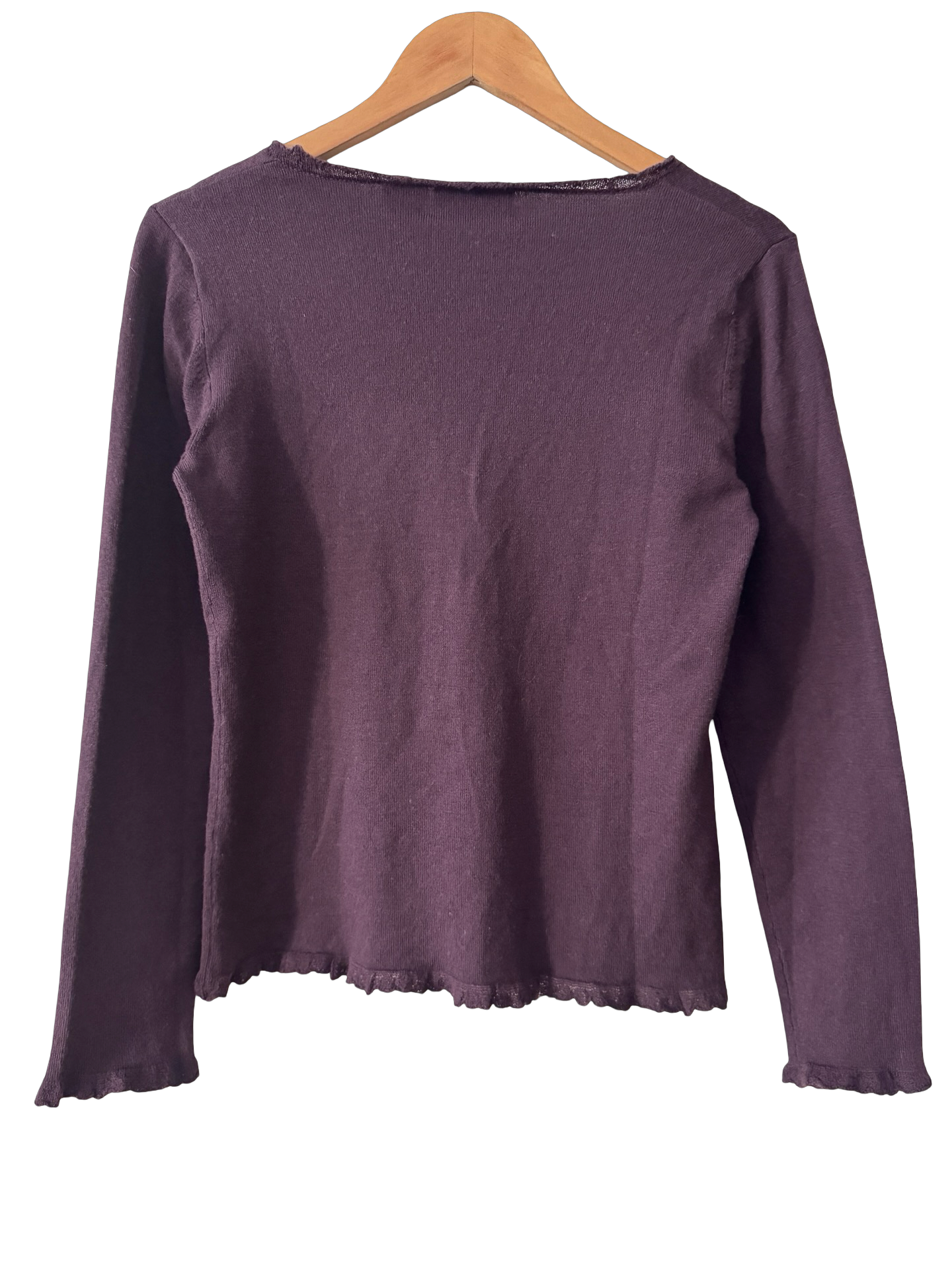 Vintage Y2K Plum Blossom Rosette Cardigan (M)