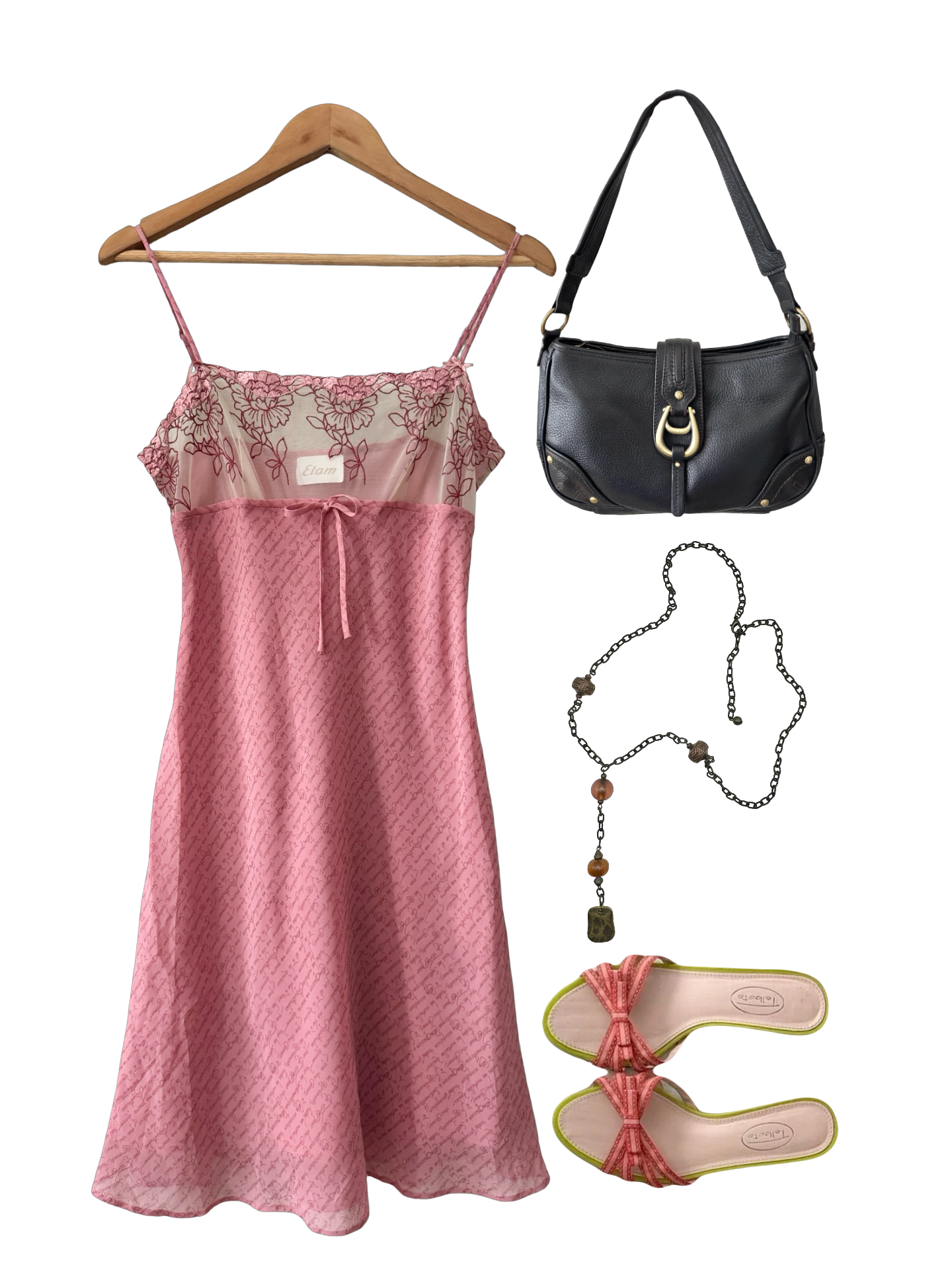 Vintage 90s Love Letter Lace Slip Dress (S/M)