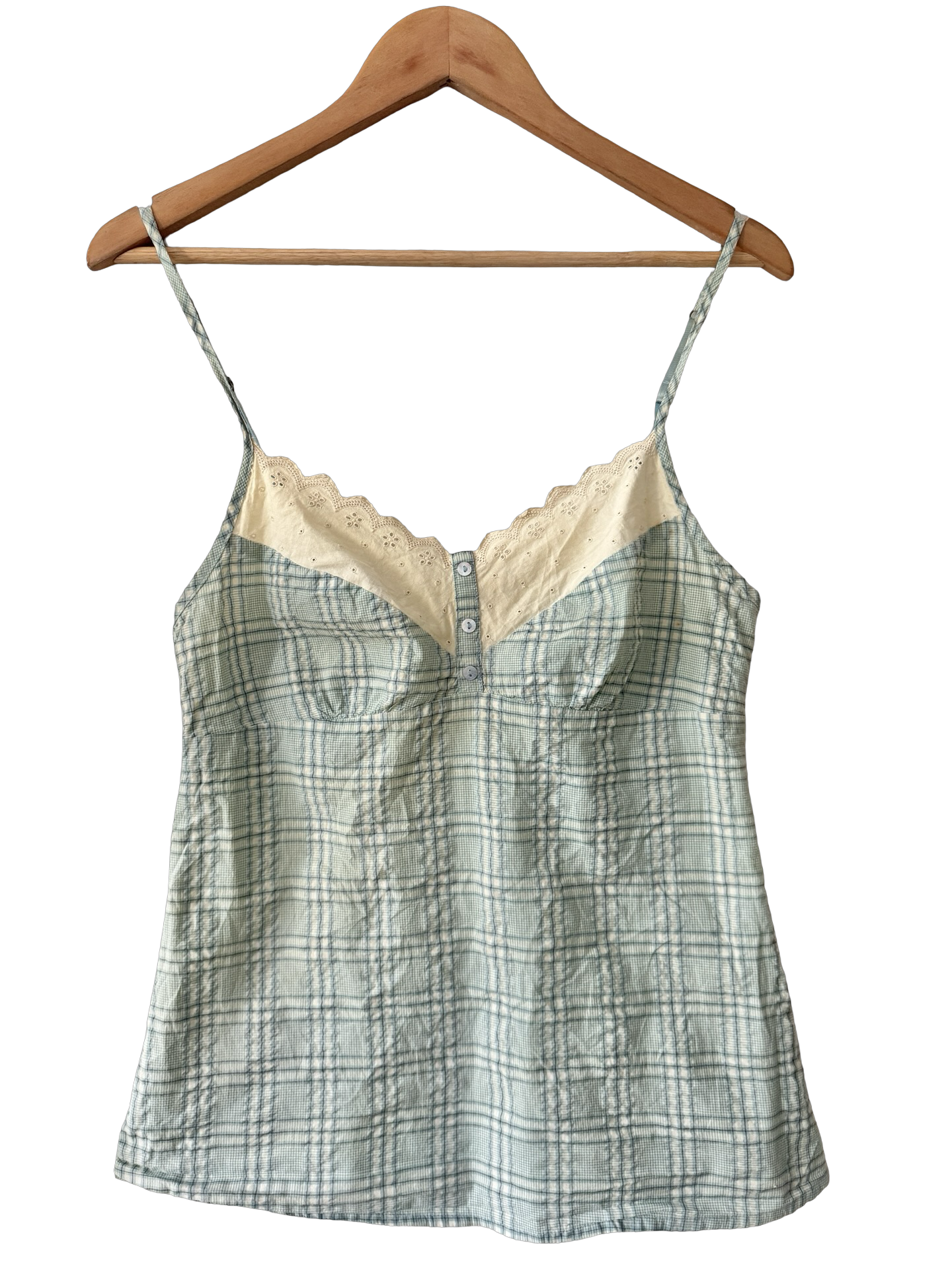 Vintage Y2K Sunday Picnic Plaid Cami (S/M)