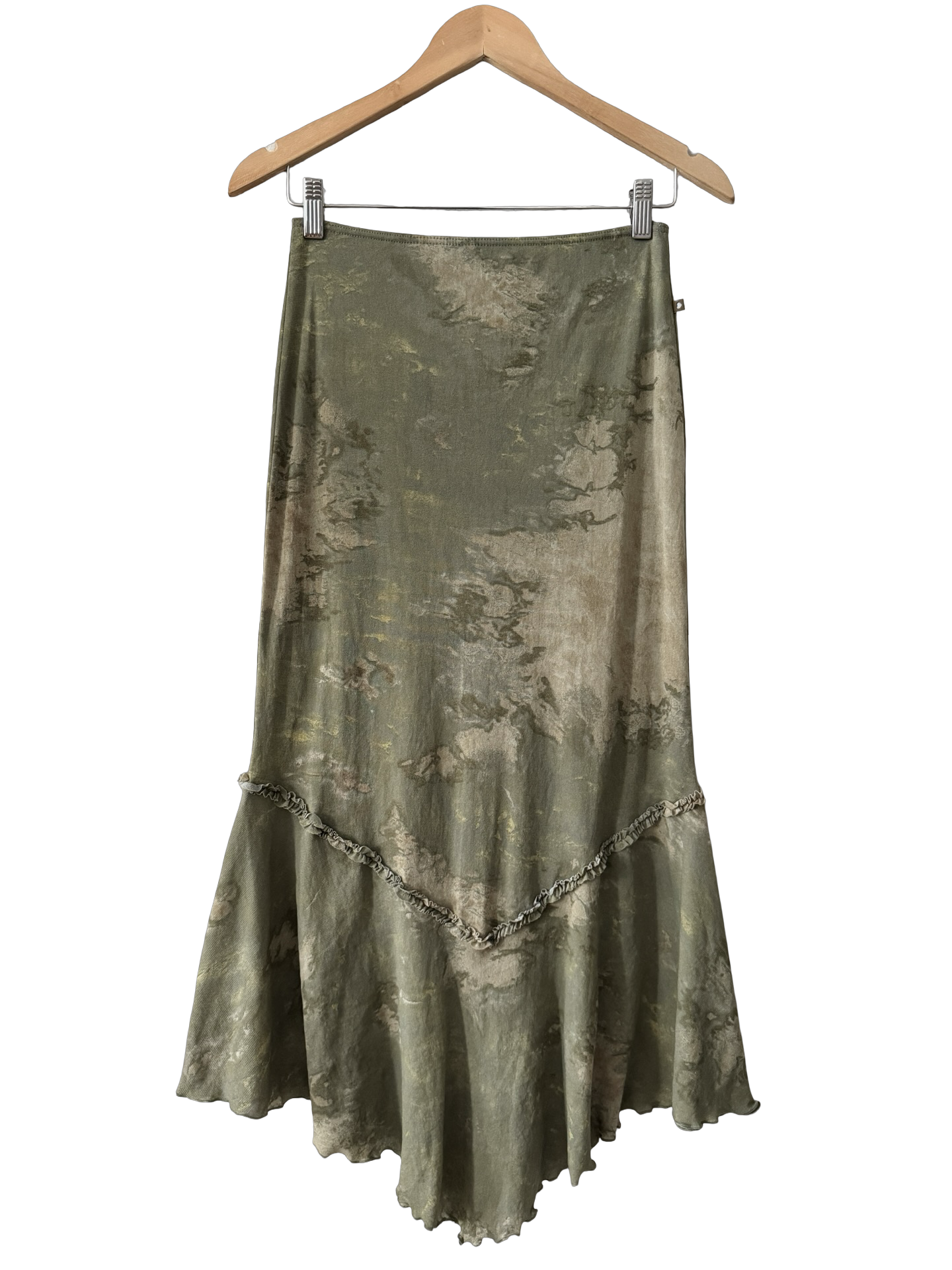 Vintage 90s Morgan De Toi Sage Mermaid Midi Skirt (S)