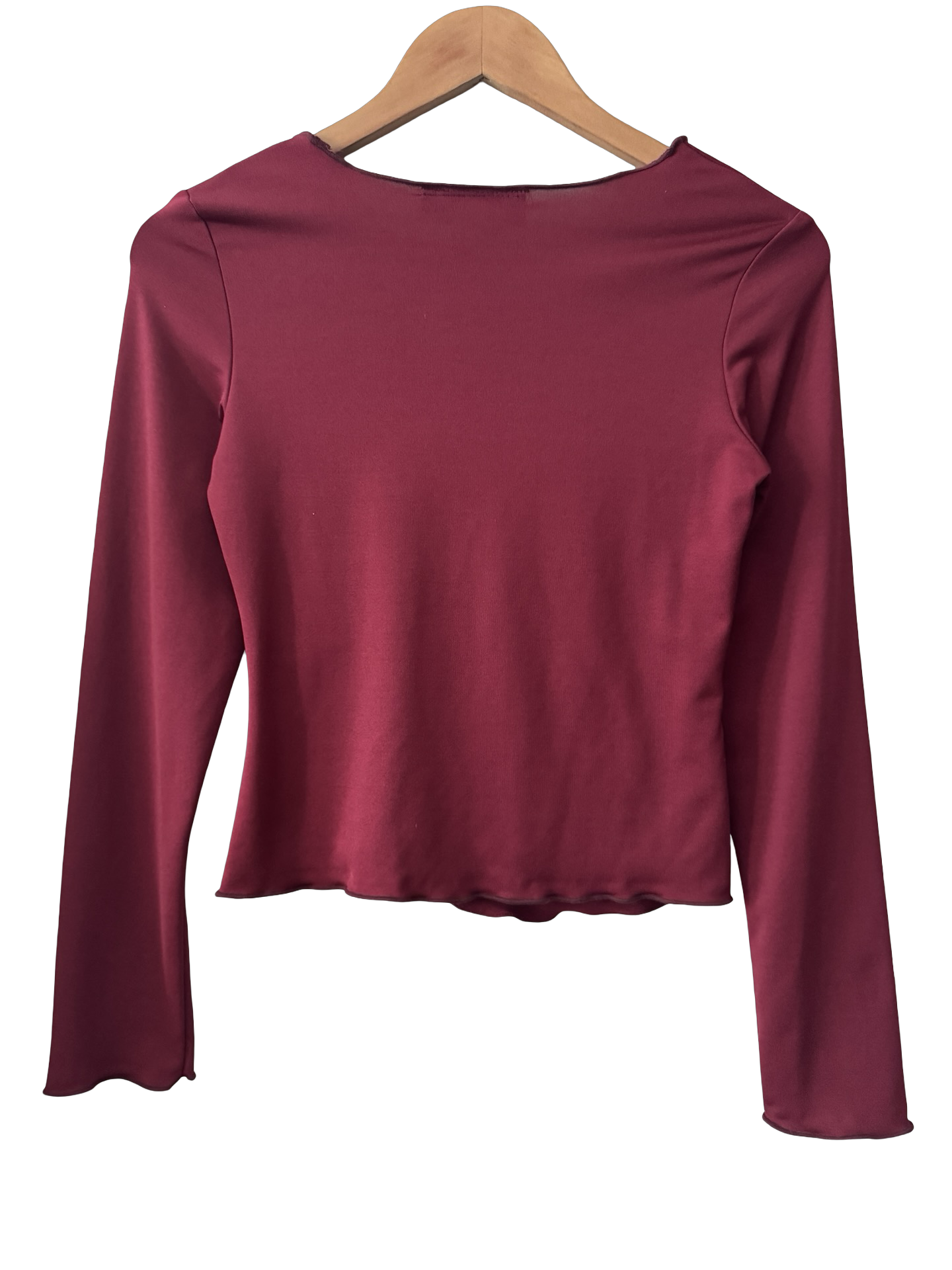 Vintage Y2K Nicole Miller Burgundy Ruched Top (S/M)