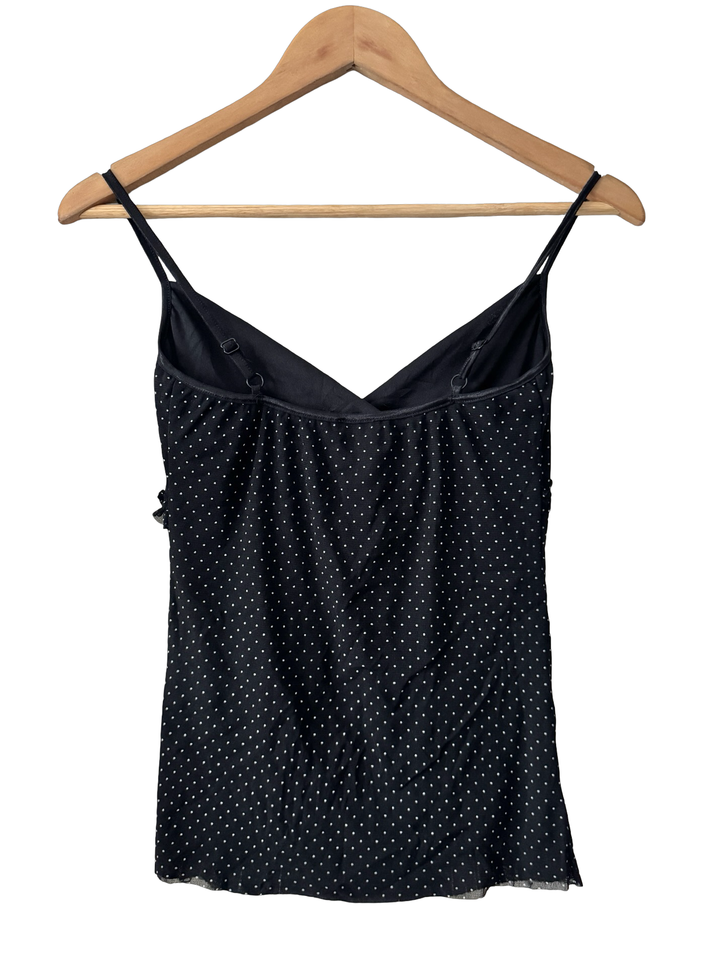Vintage 90s French Midnight Polka Dot Cami (S)