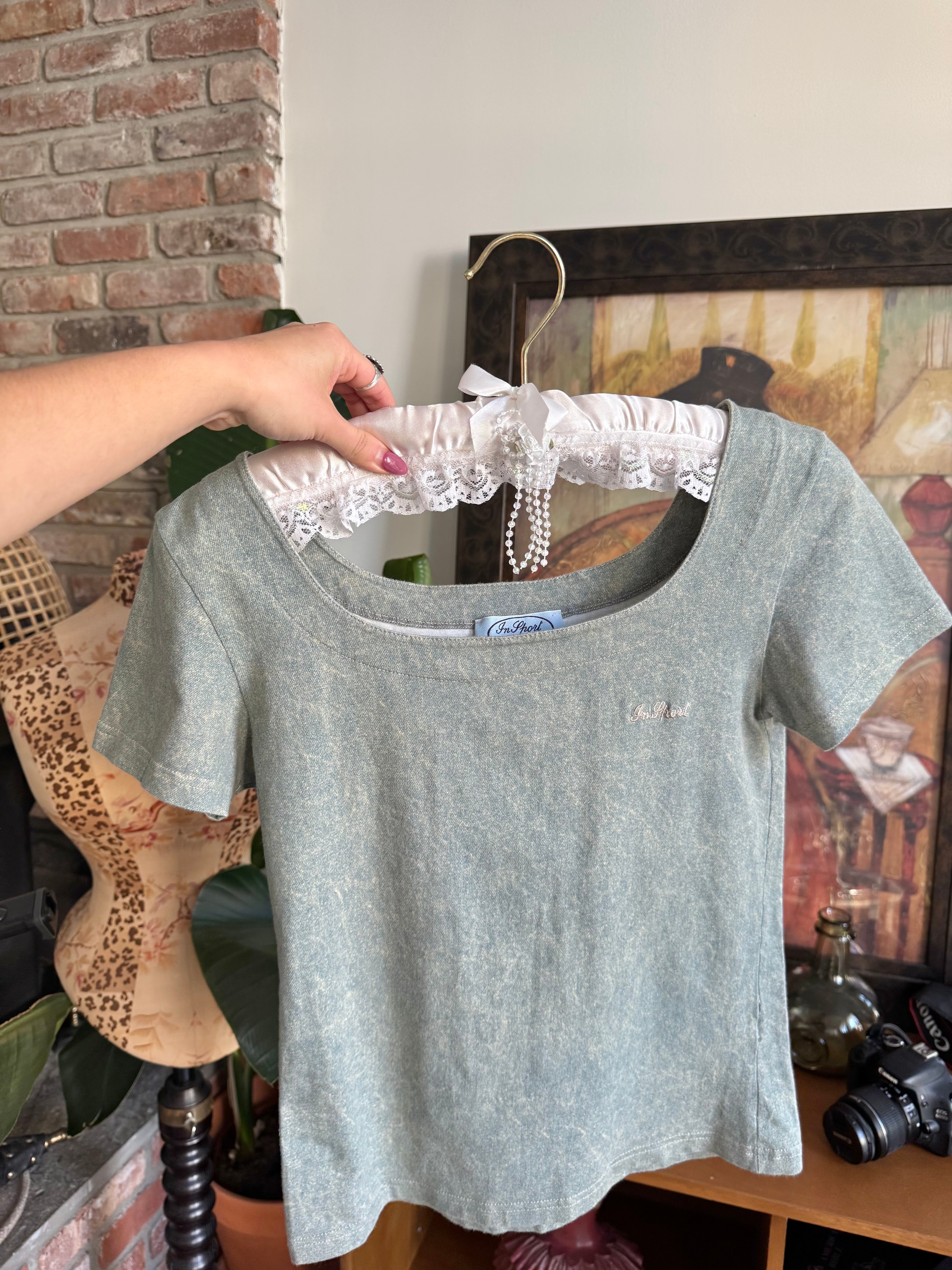 Vintage Washed Retro Baby Tee (S/M)