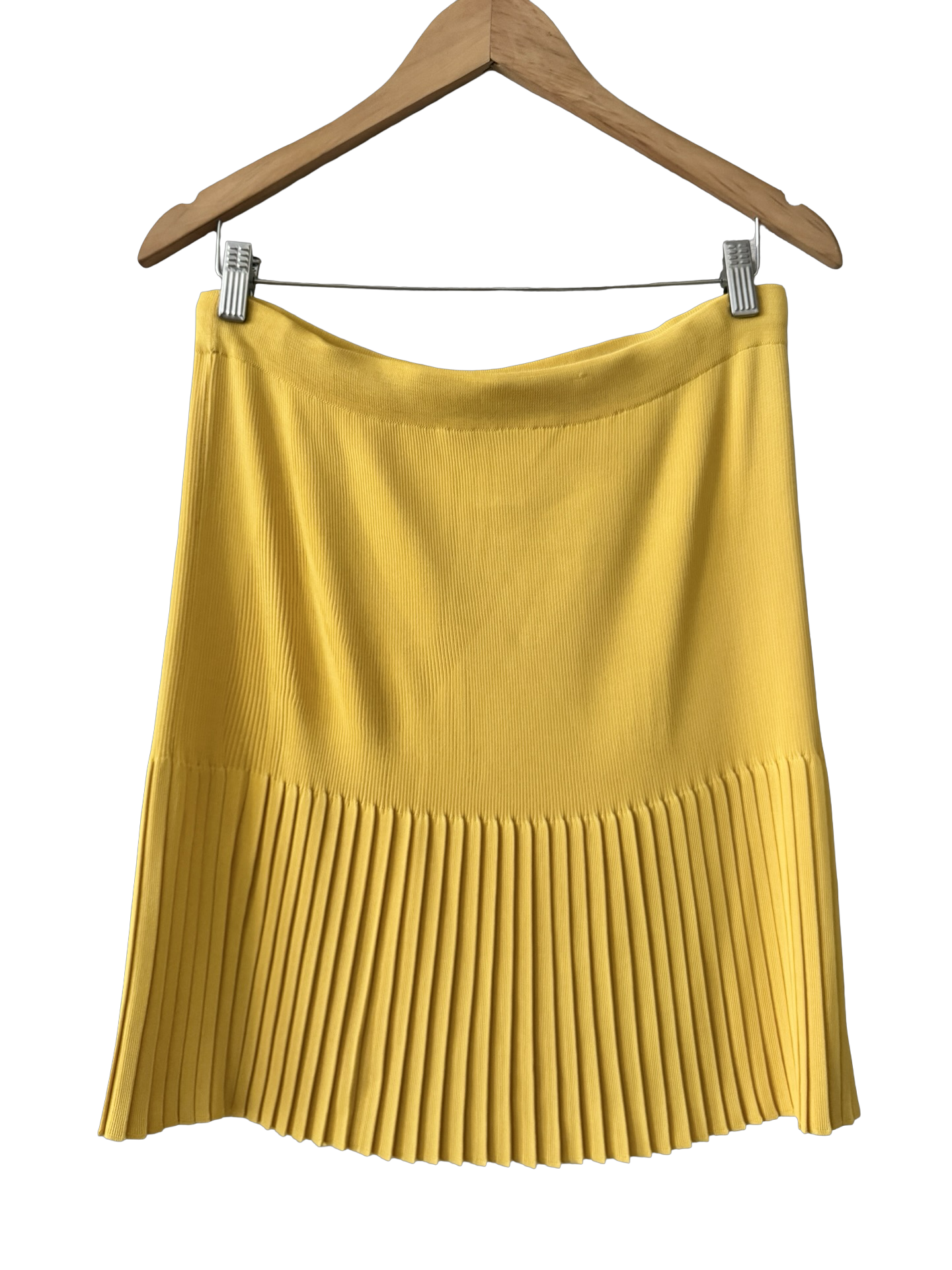 Vintage Butter Fringe Knit Midi Skirt (M)