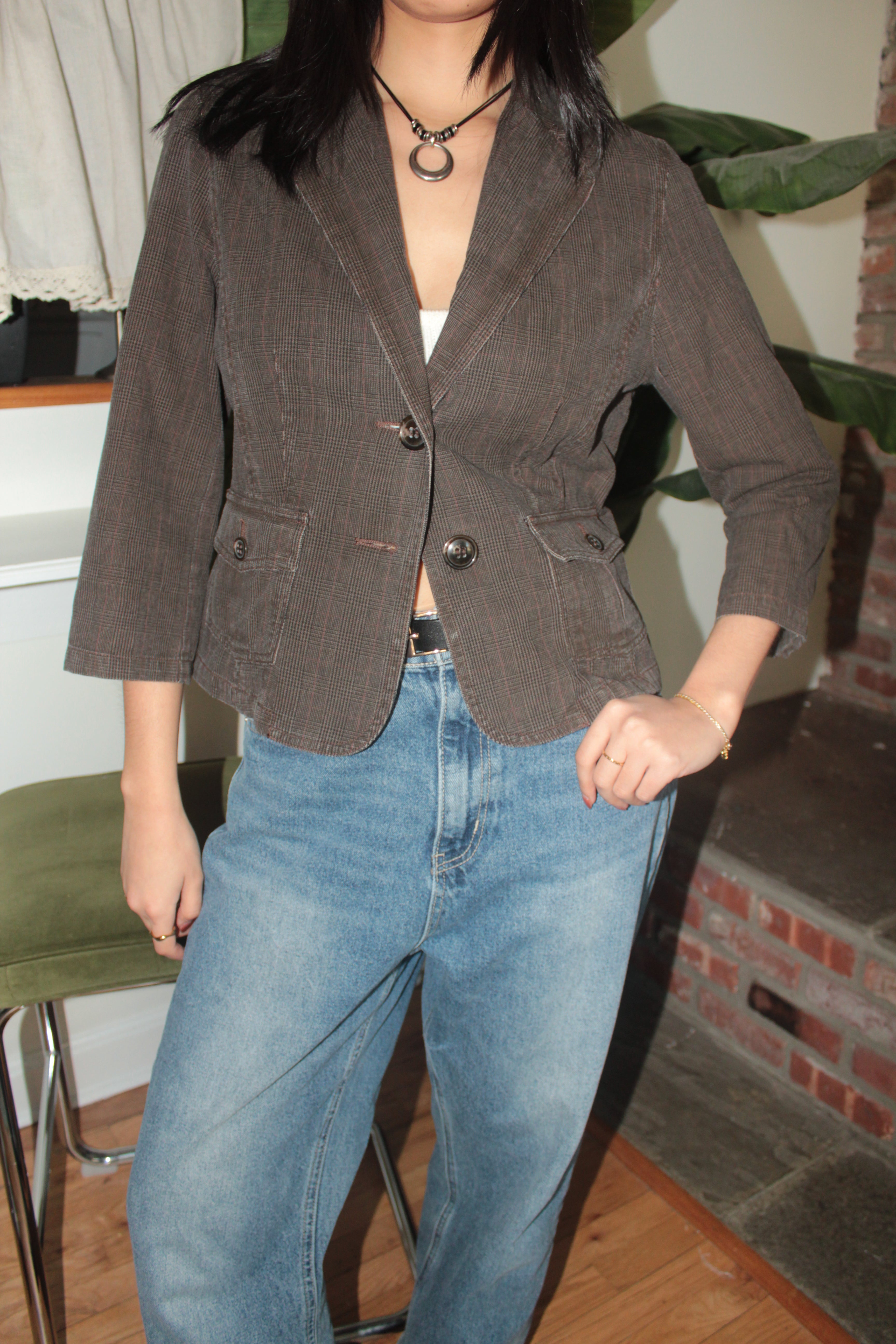 Vintage 90s Espresso Tailored Blazer (S)