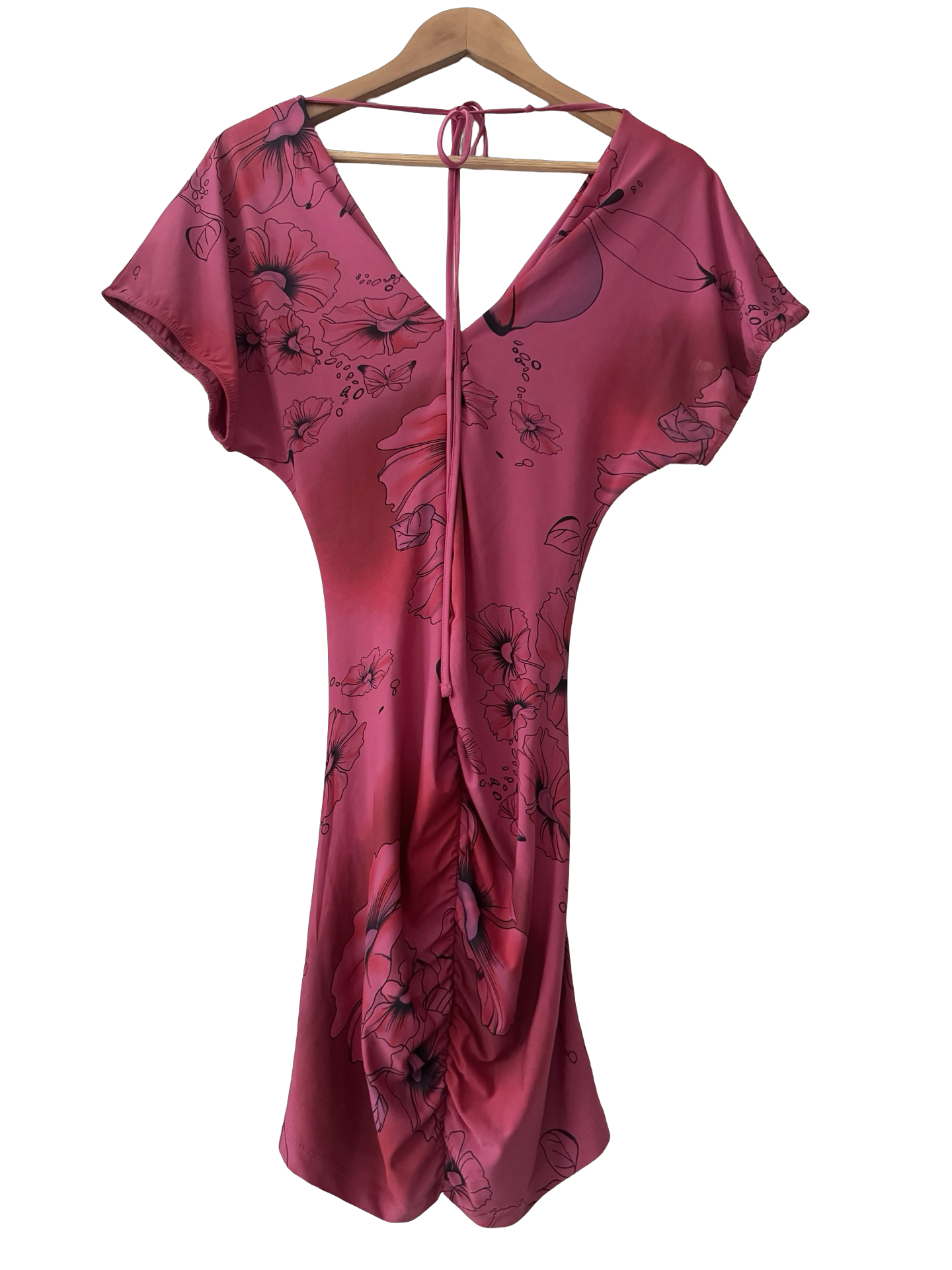 Vintage Y2K Midnight Batwing Dress (M)