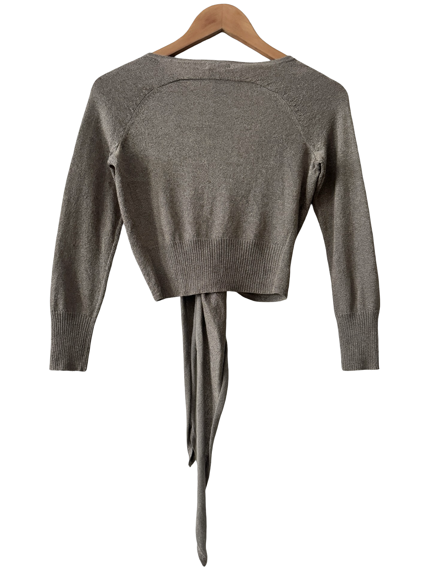 Vintage Y2K Golden Hour Metallic Tie Top (XS/S)