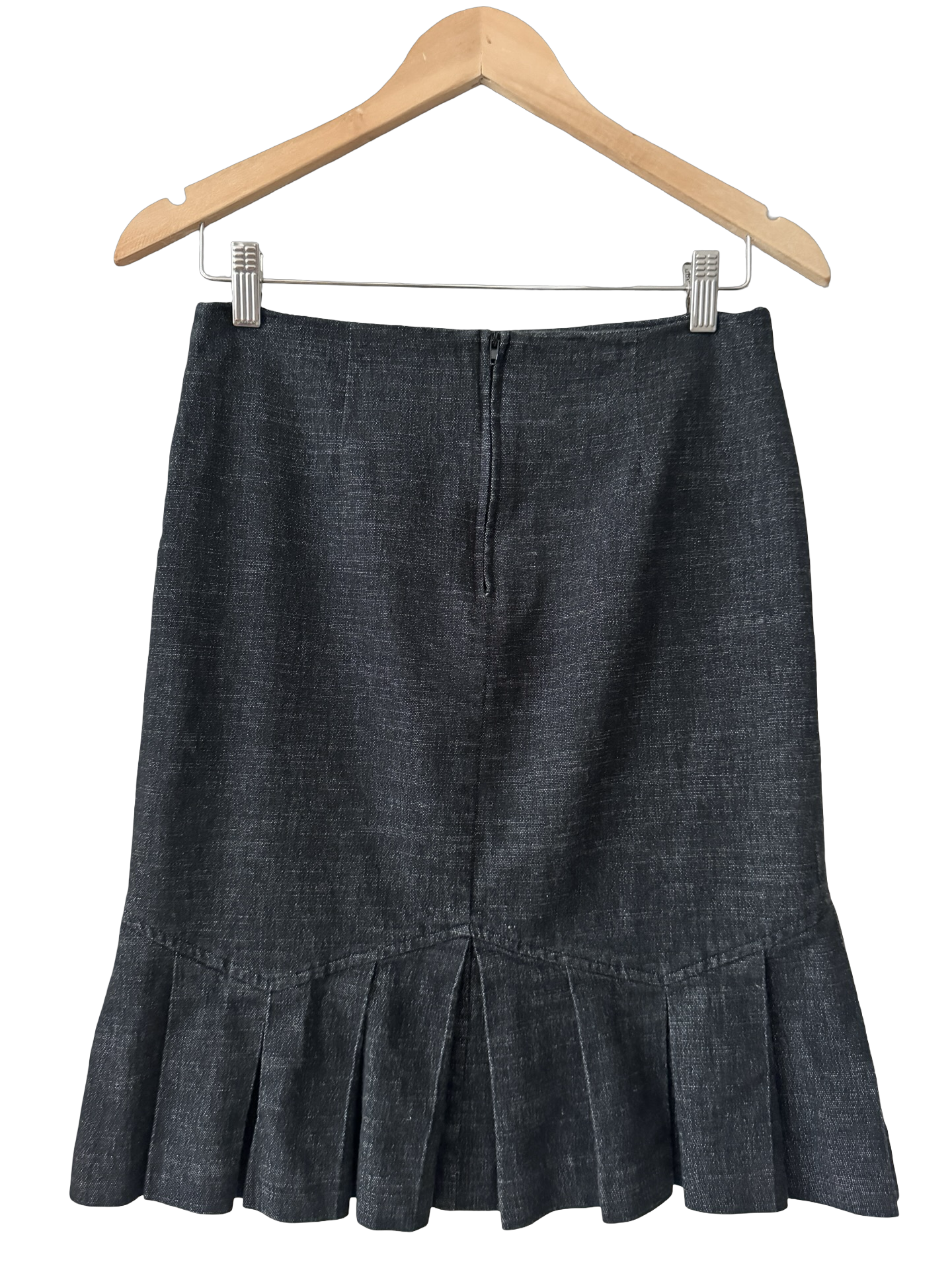 Vintage Y2K Pleated Noir Midi Skirt (S)