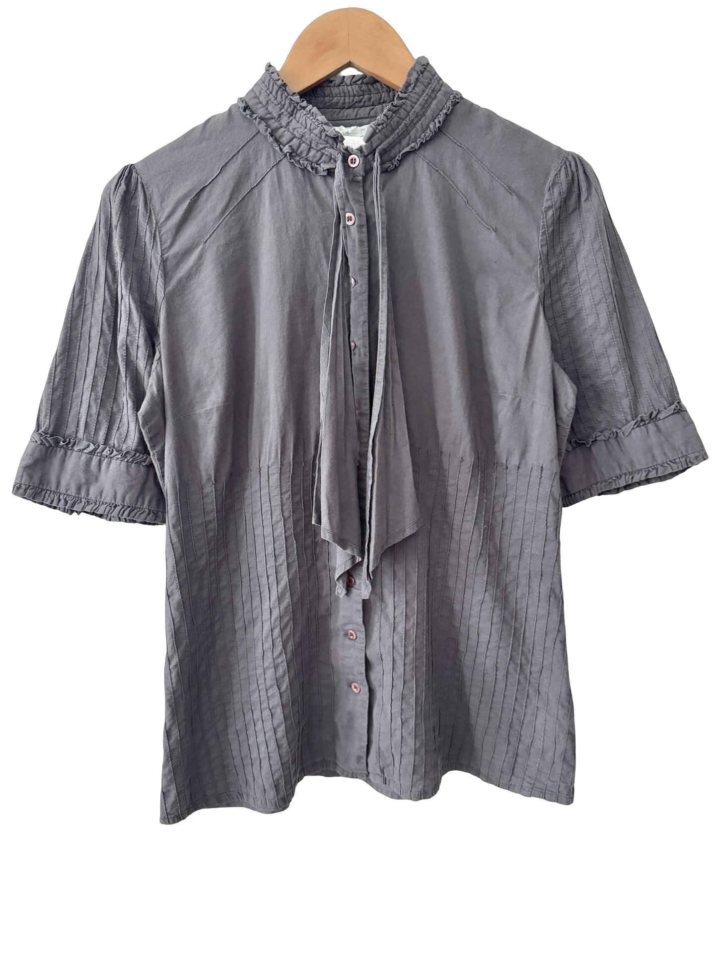 Vintage Charlotte Russe Charcoal Poet Blouse (L)