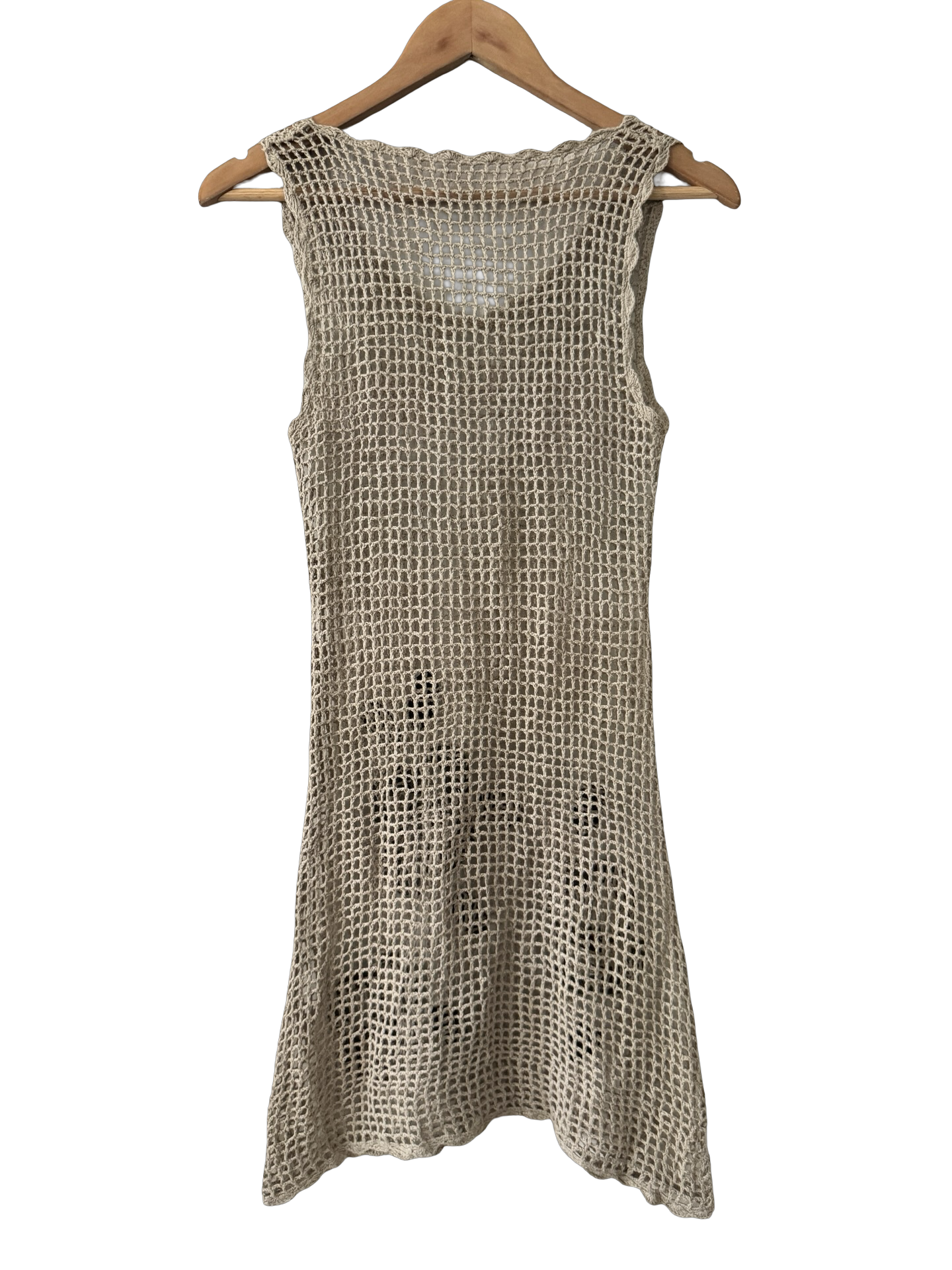 Vintage Y2K Floral Patch Crochet Dress (S)
