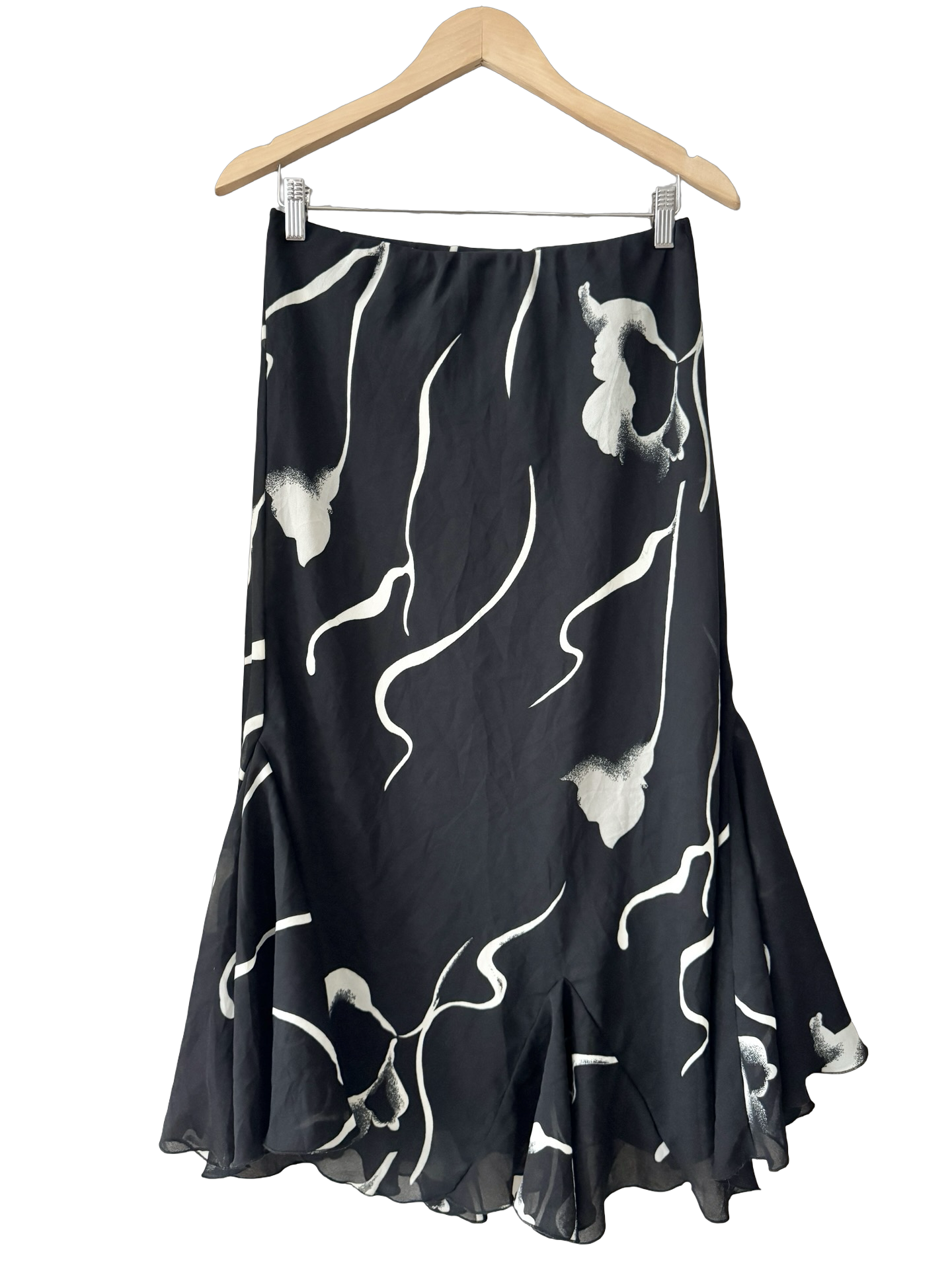 Vintage 90s Inkblot Floral Skirt (M/L)
