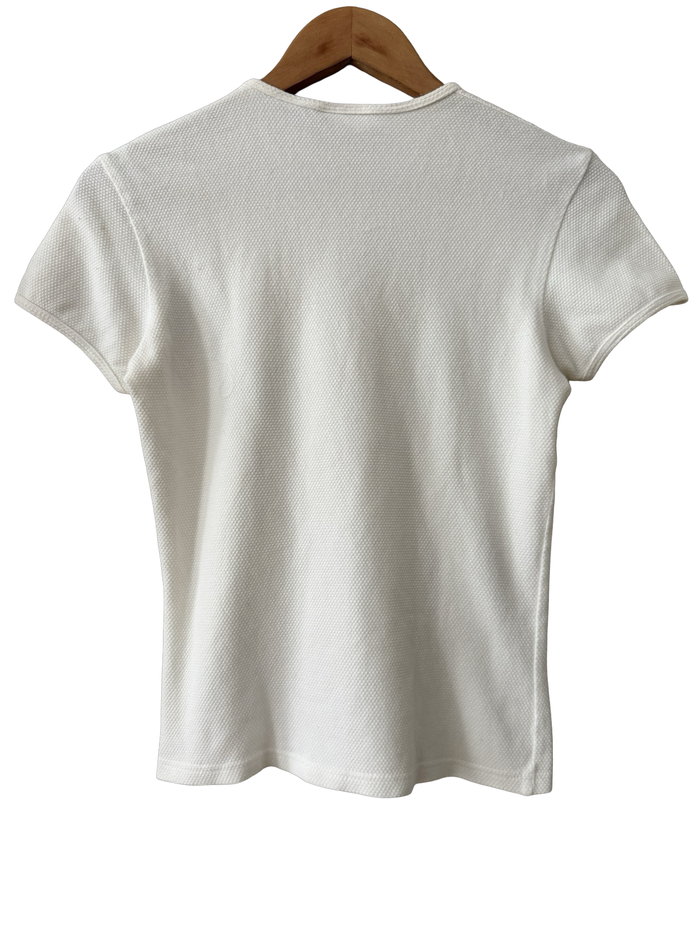 Vintage 90s Ivory Textured Baby Tee (S)