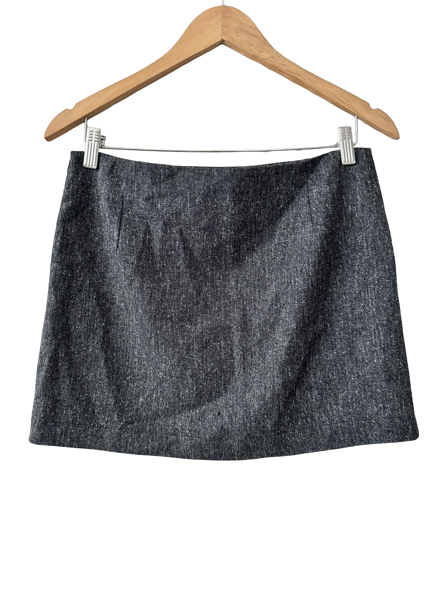 Vintage Charcoal Ribbon Pocket Mini Skirt (M)
