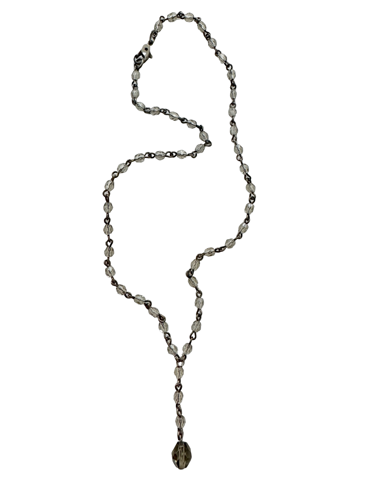 Vintage Crystal Lariat Necklace