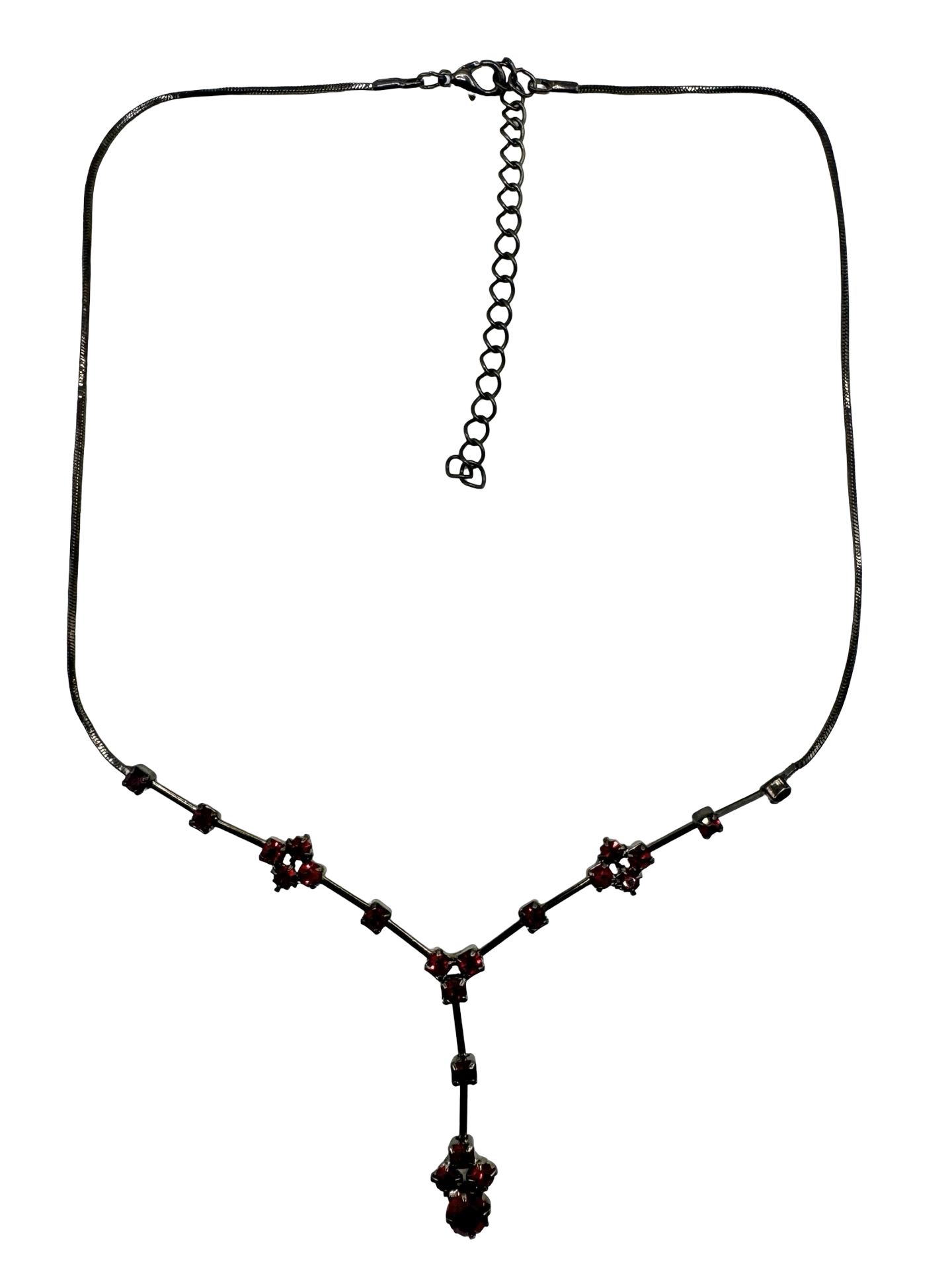 Vintage 90s Garnet Drop Necklace