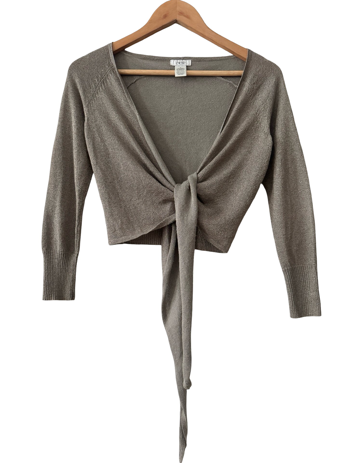 Vintage Y2K Golden Hour Metallic Tie Top (XS/S)