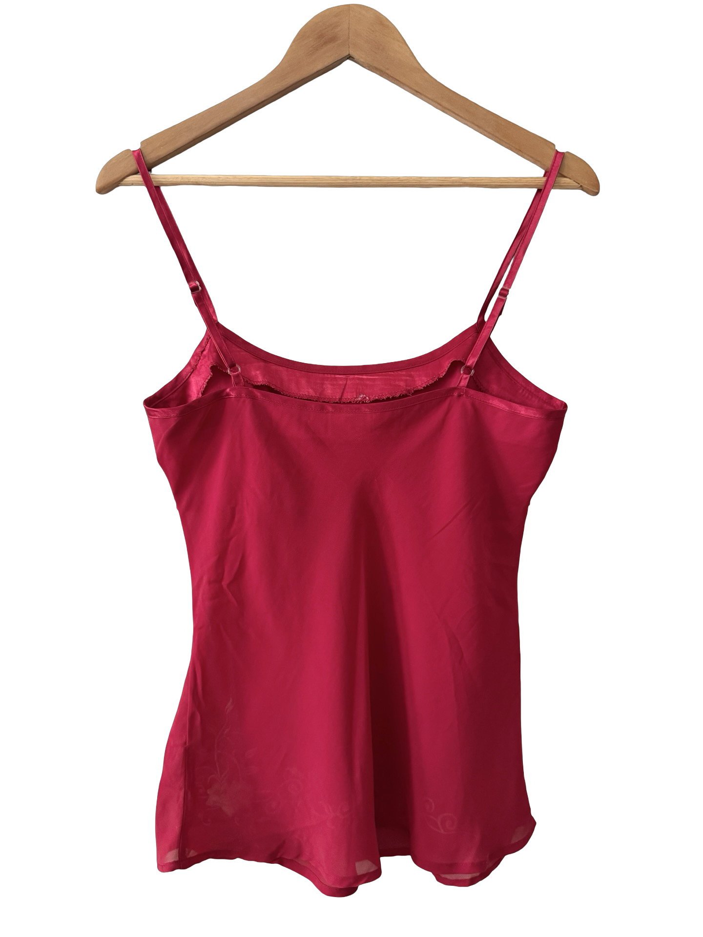 Vintage Y2K Cherry Sheer Embroidered Cami (S-M)