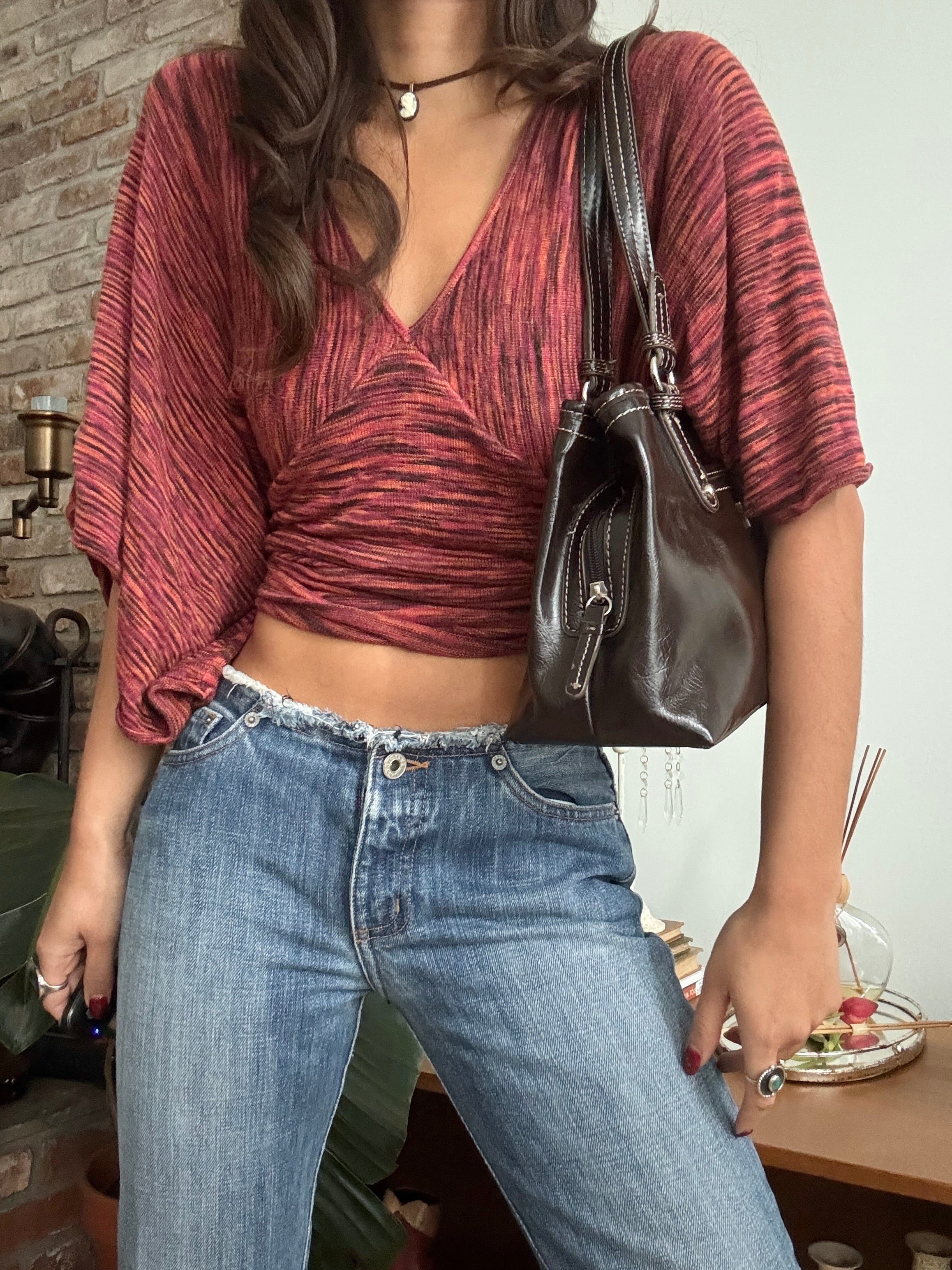 Vintage Y2K Espresso City Shoulder Bag