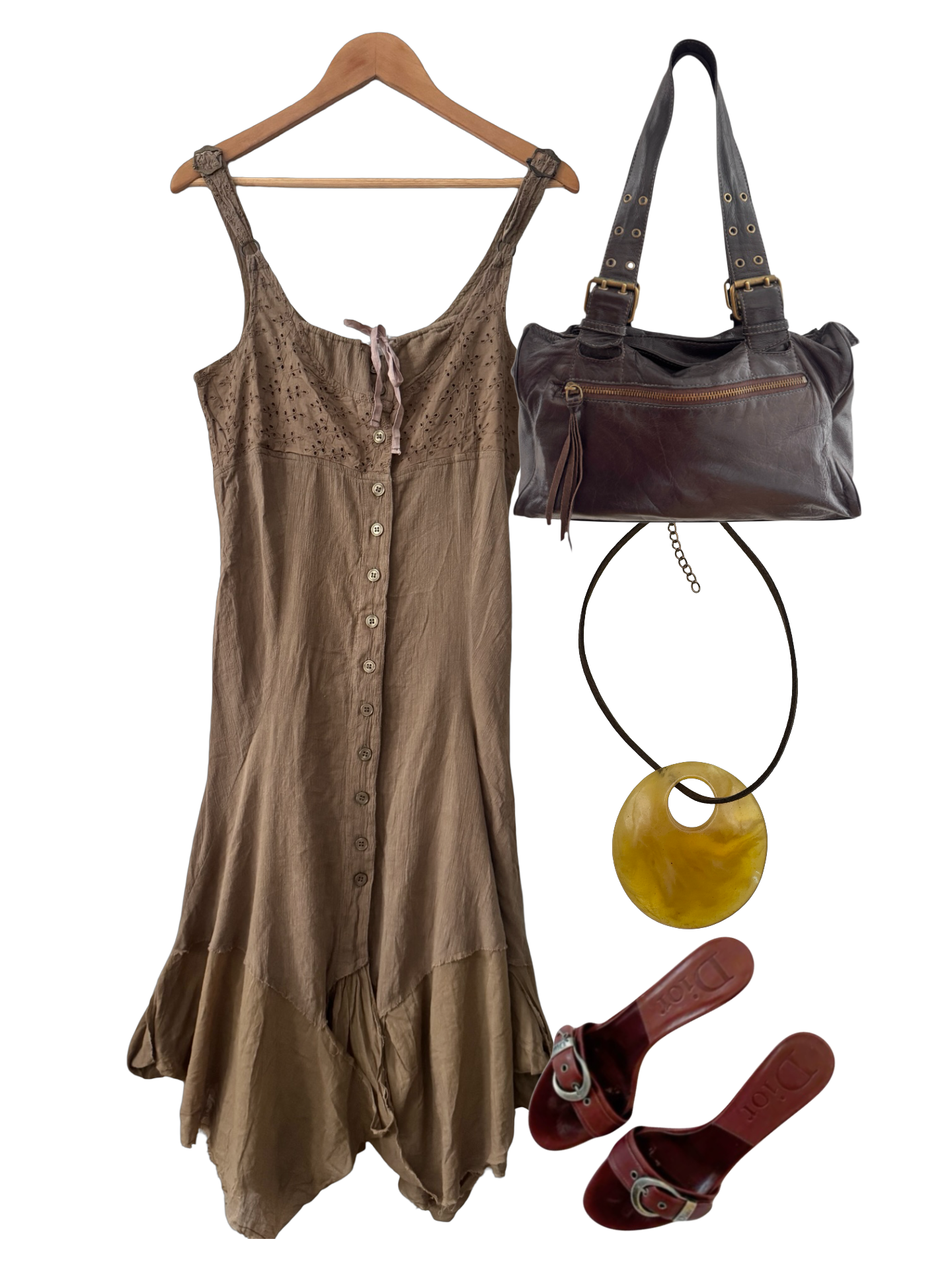 Vintage Y2K Earth Angel Handkerchief Dress (S-M)