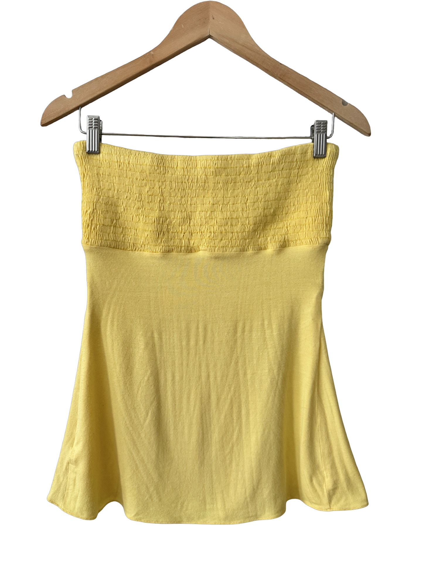 Vintage 90s Sunshine Smocked Babydoll Tube Top (S/M)