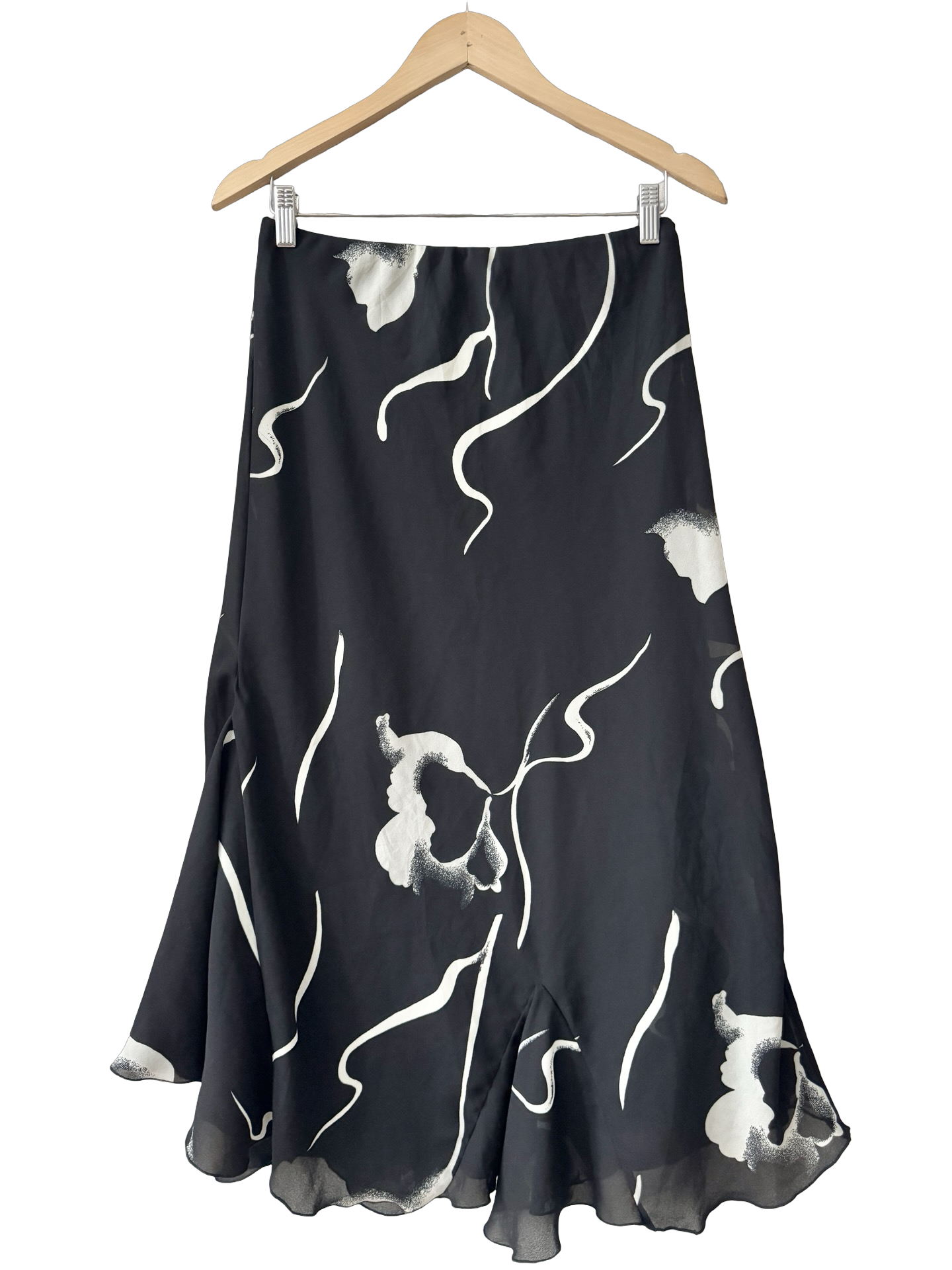 Vintage 90s Inkblot Floral Skirt (M/L)