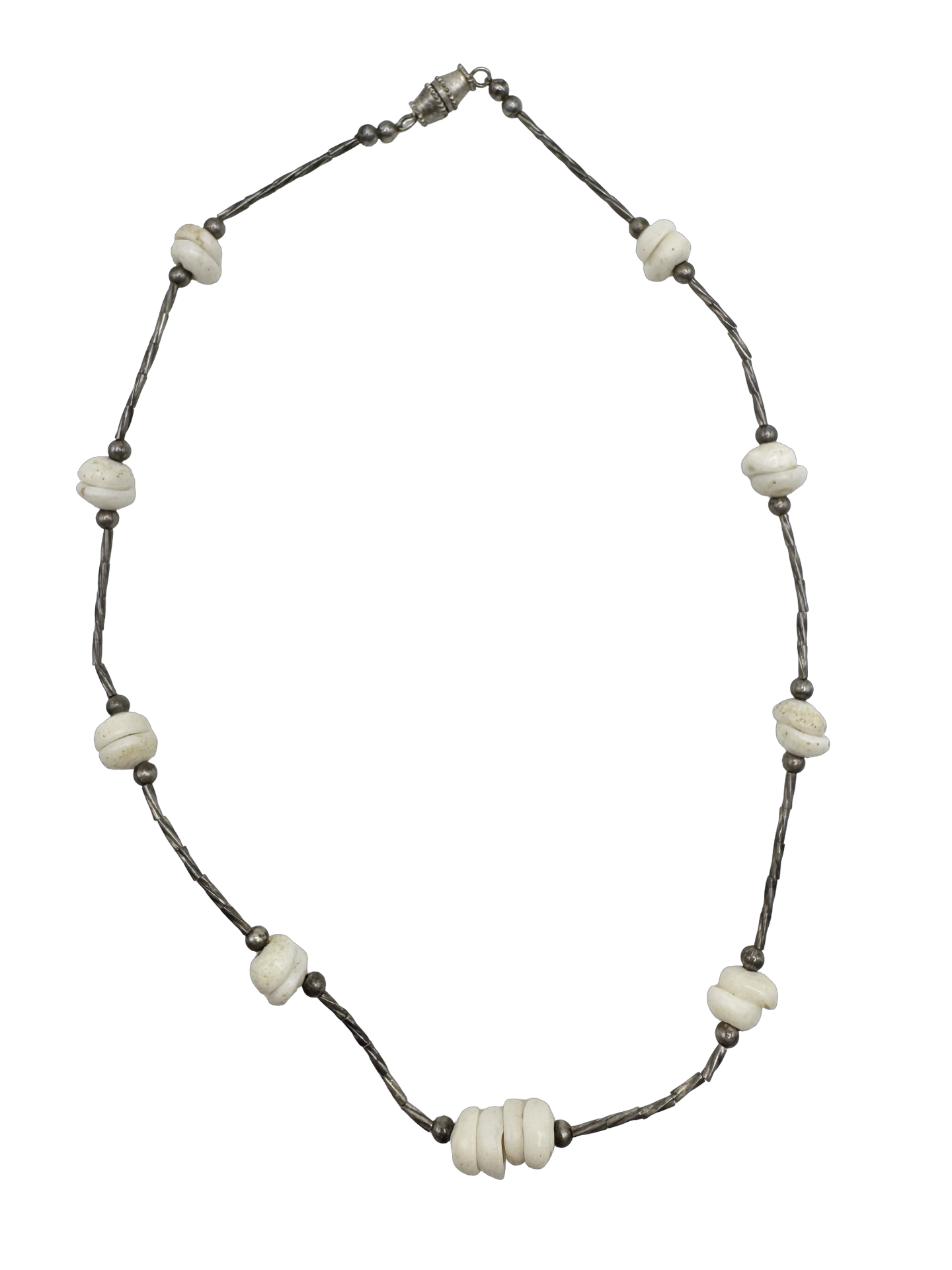 Vintage 90s Ivory Orbit Beaded Choker