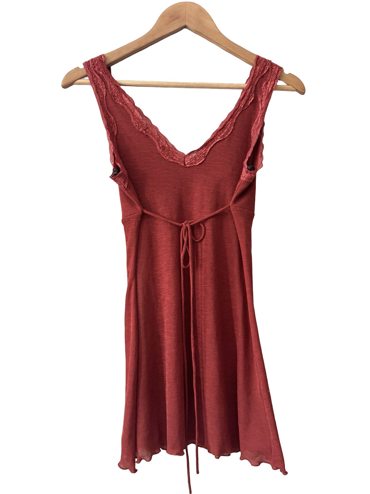 Vintage Y2K Cherry Wine Lace Babydoll Tank (S/M)