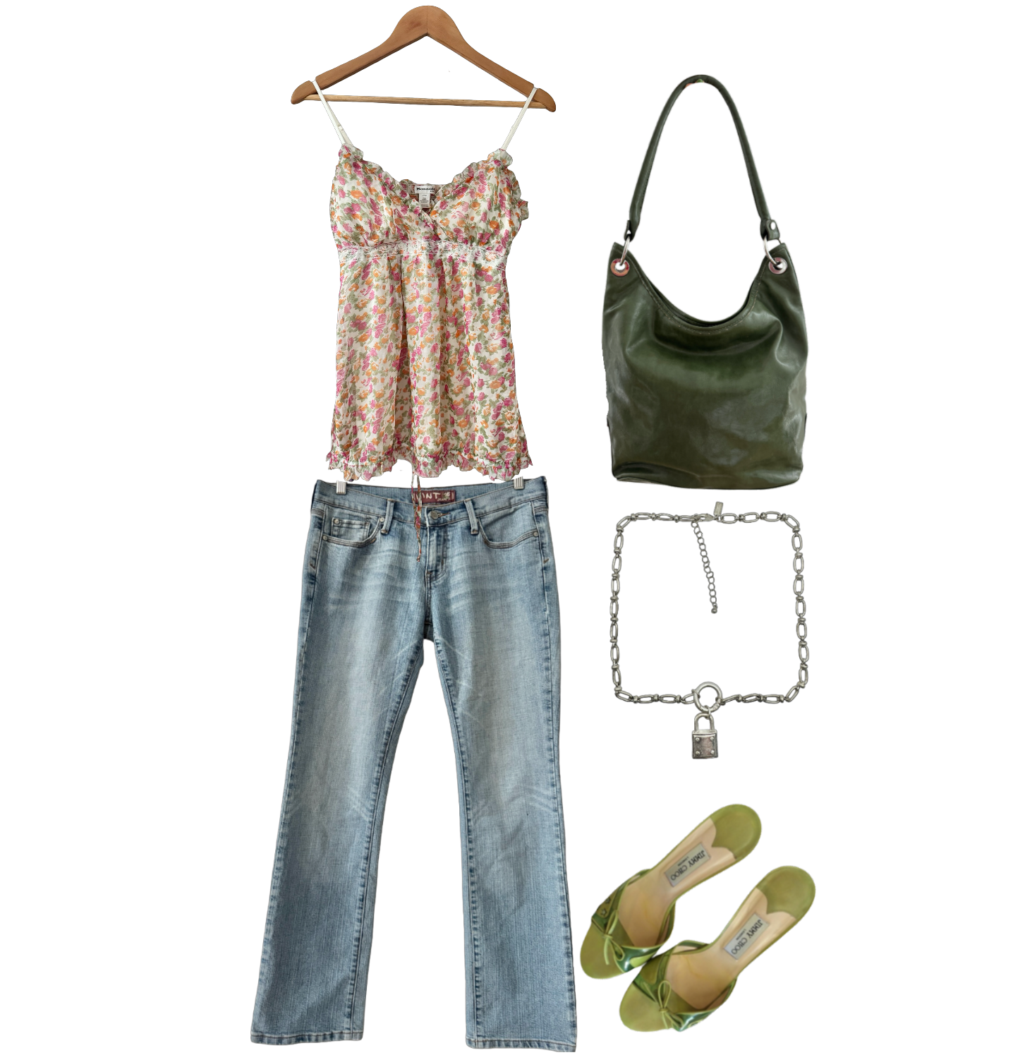 Vintage Bozzolo Y2K Secret Garden Babydoll Cami (M-L)