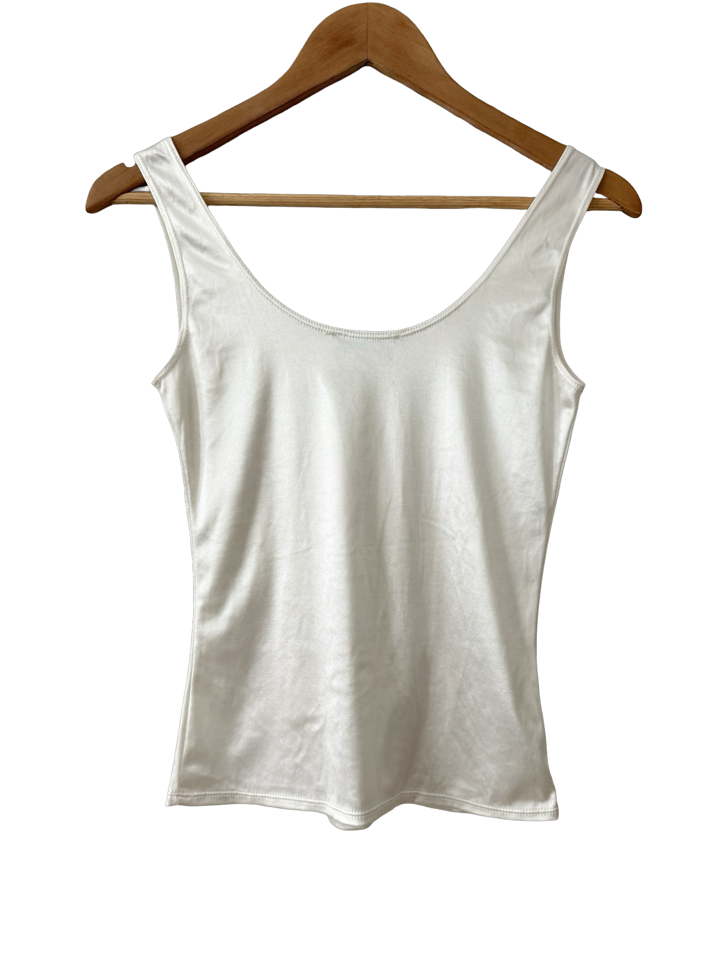 Vintage 80s Val Mode Pearl Satin Fitted Tank (S)