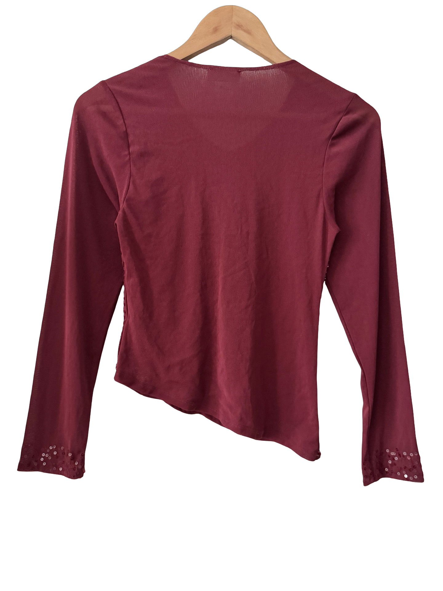 Vintage Y2K Raspberry Sequin Top (S/M)