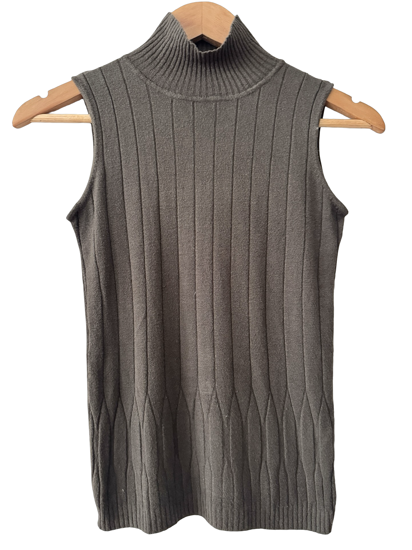 Vintage 90 Ribbed Sleeveless Mock Neck Top (S/M)
