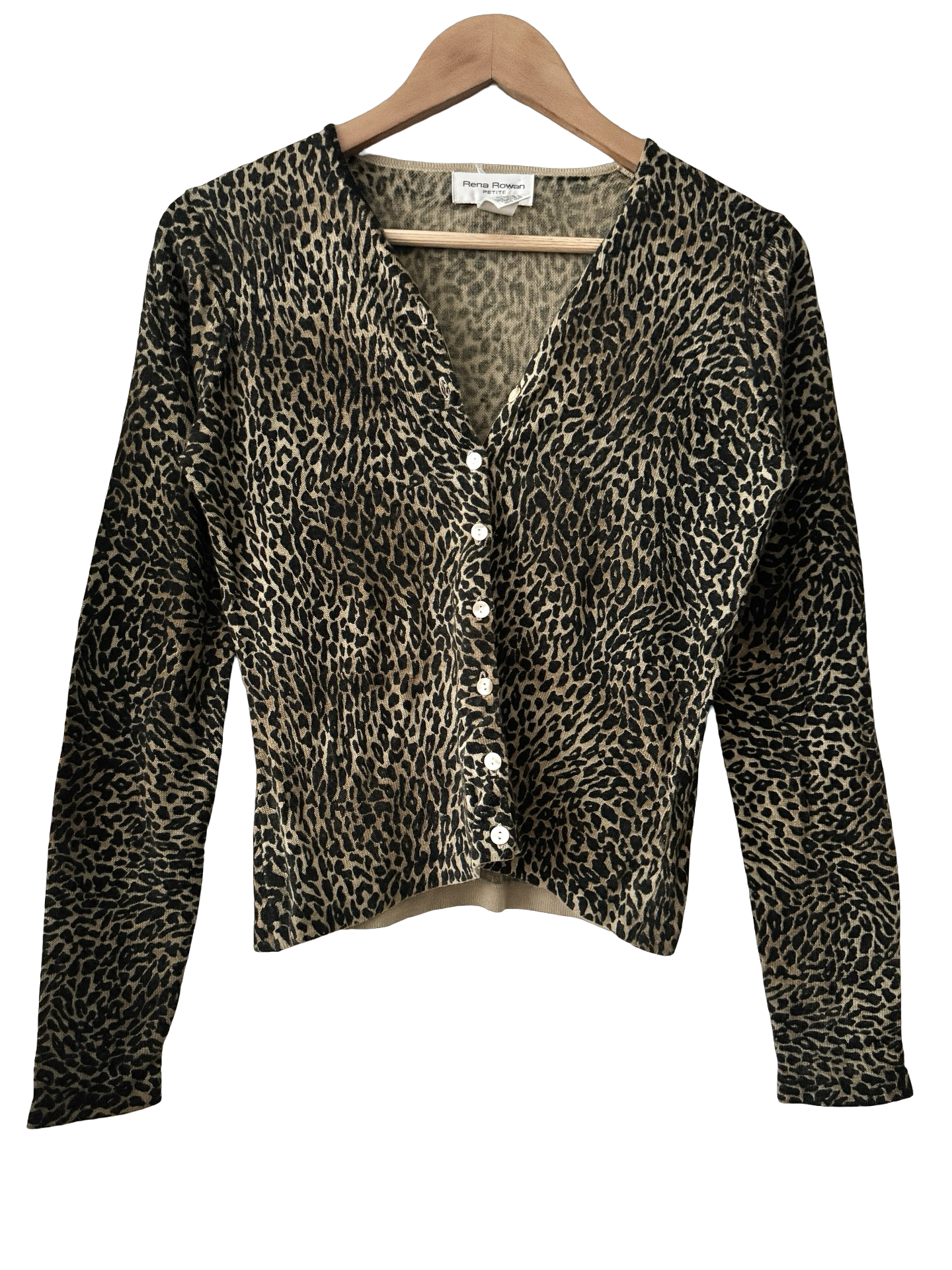 Vintage 90s Cheetah Wool Cardigan (S-M)