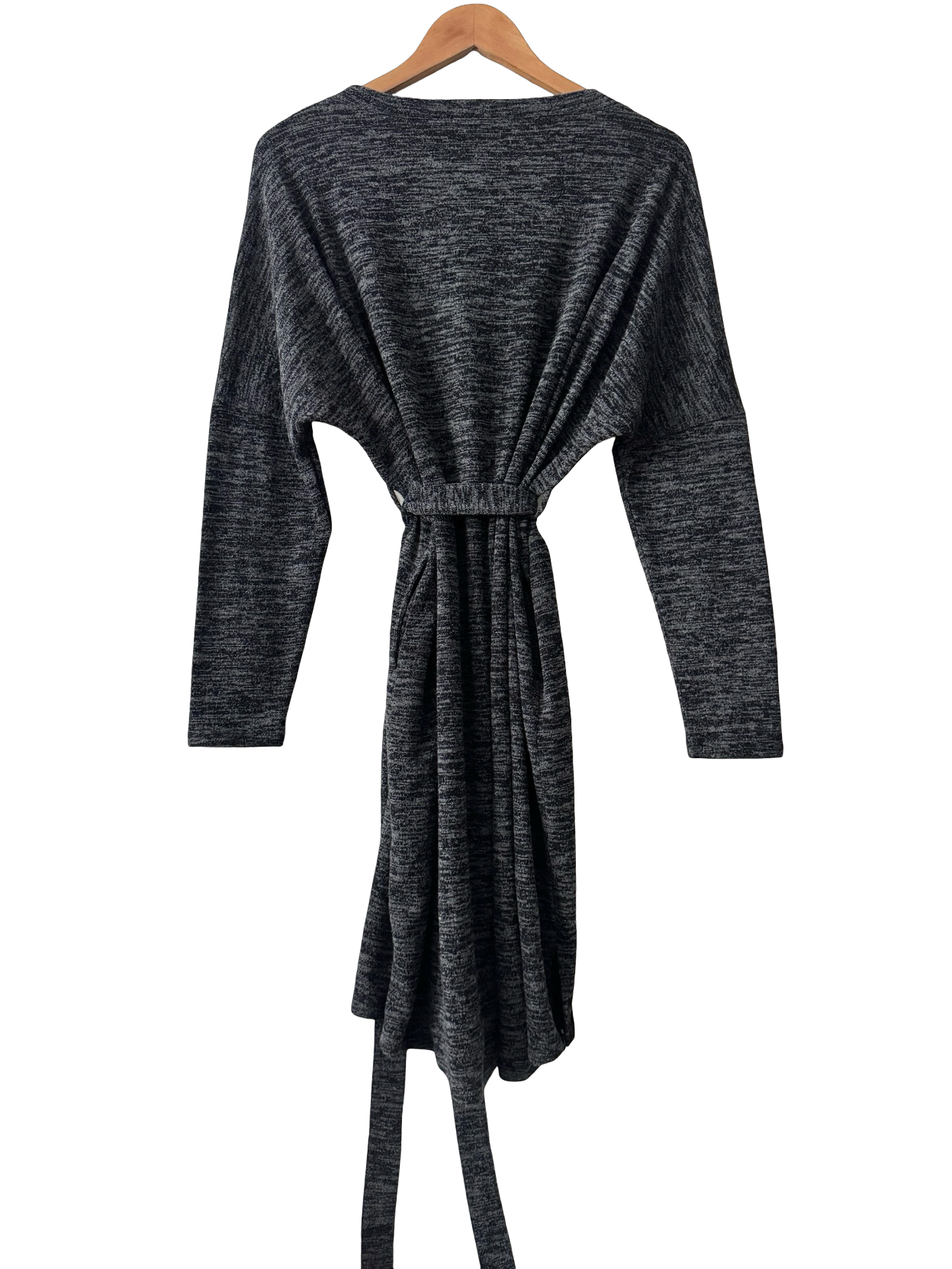 Vintage Y2K Charcoal Muse Belted Knit  (L)