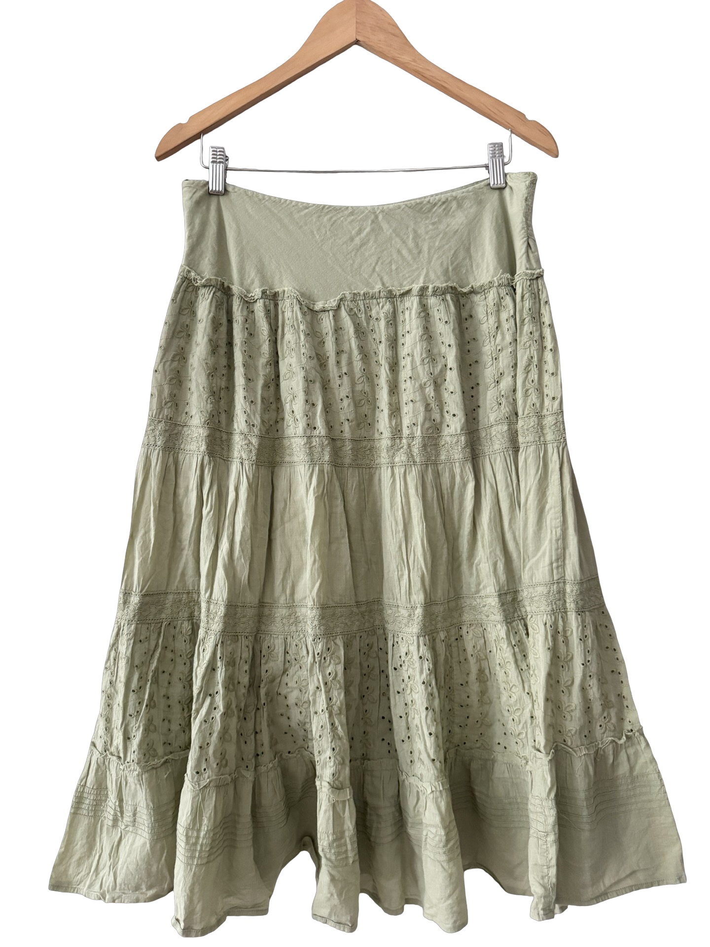 Vintage 90s Eyelet Secret Garden Skirt (M)