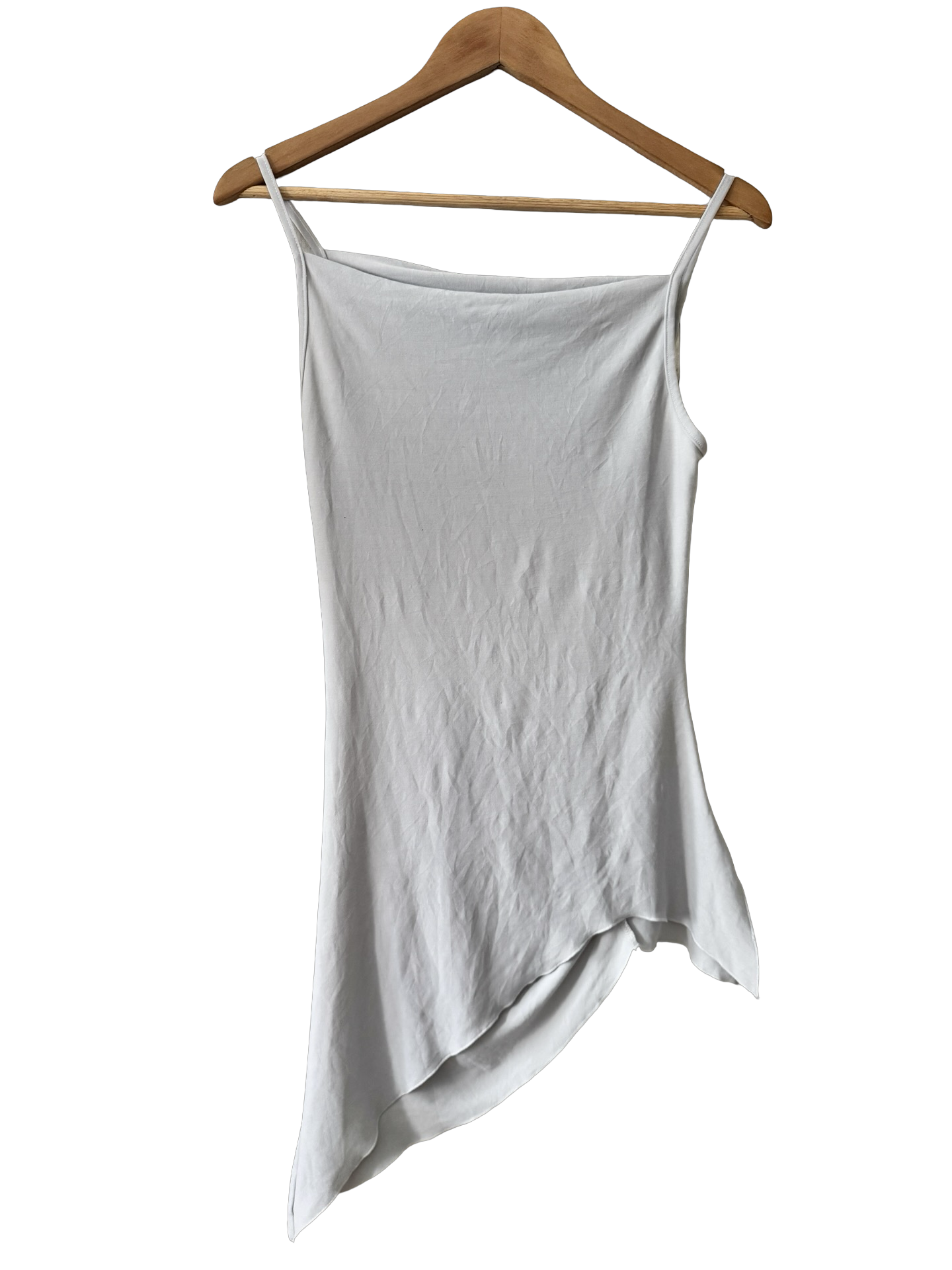 Vintage Y2K Euro Silver Screen Draped Top (S/M)