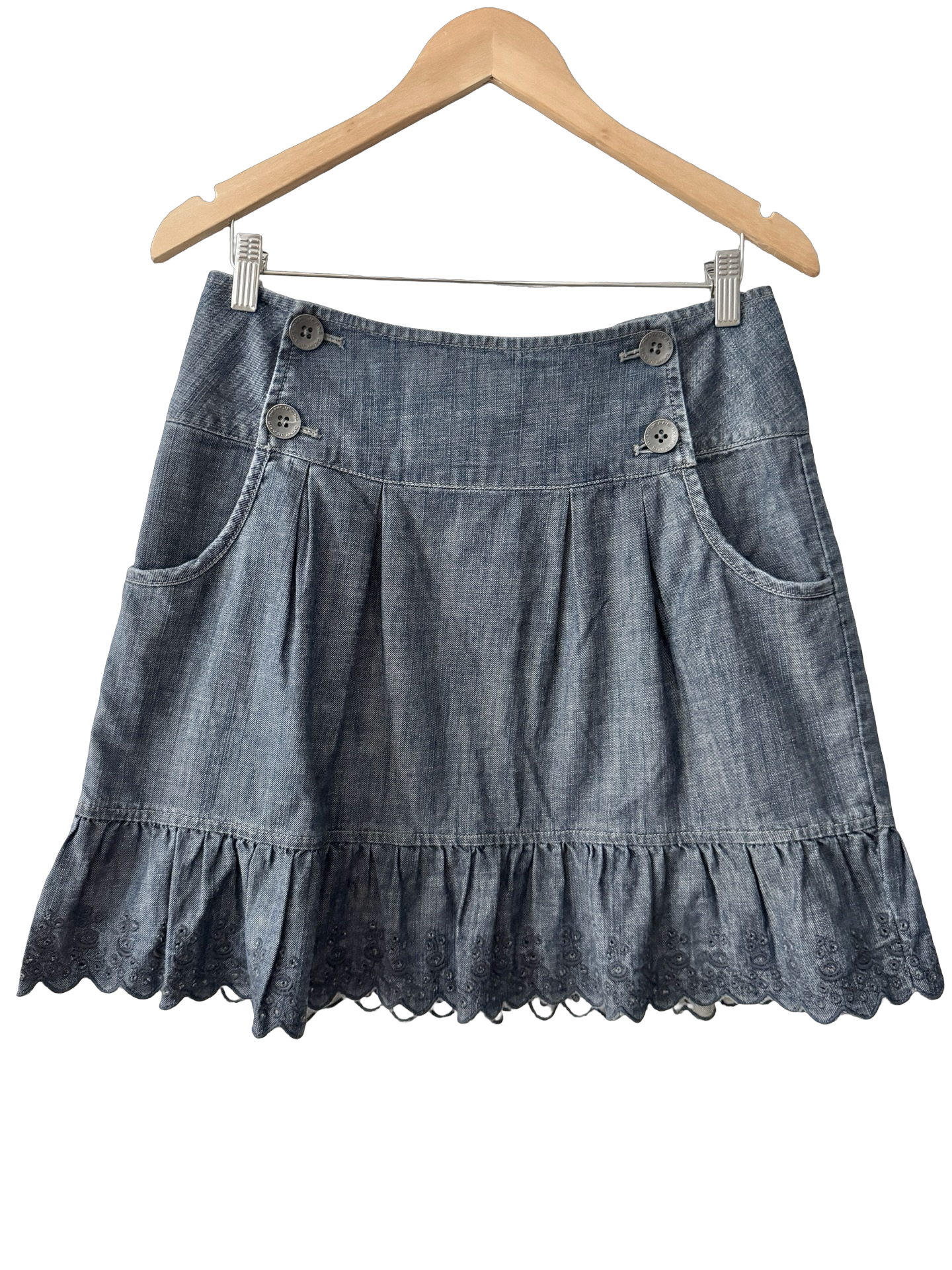 Vintage Y2K DKNY Denim Lace Skirt (S/M)