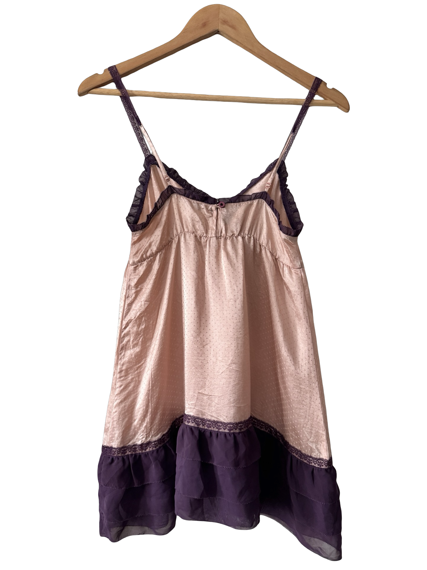 Vintage Y2K French Sugarplum Bow Mini Dress (S)
